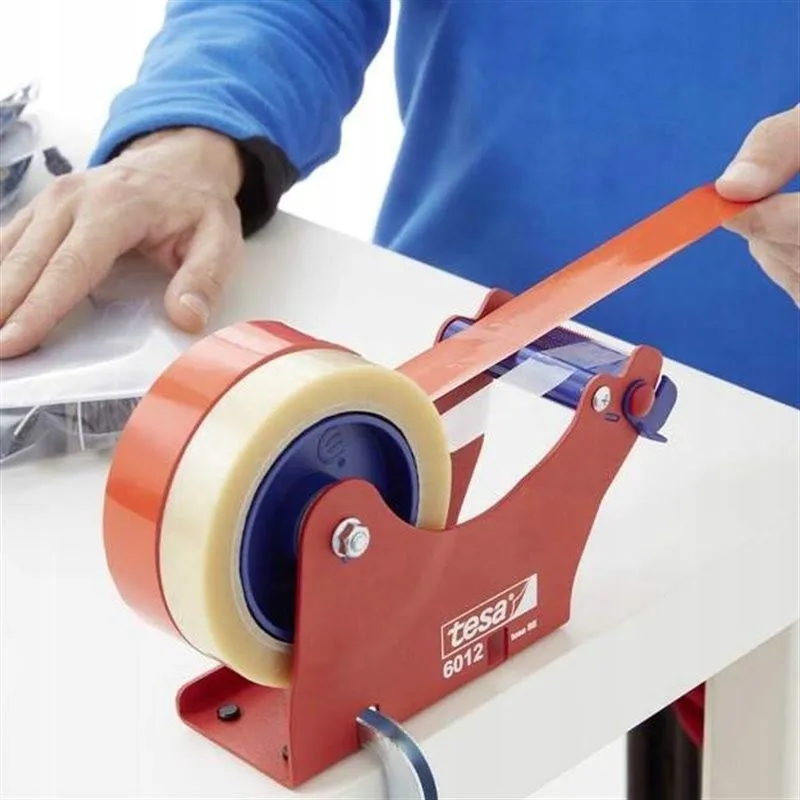 Taśma Klejąca Pakowa Tesa 60404 PVC SPVC Kauczuk 25mm x 66m Mocna Czerwona