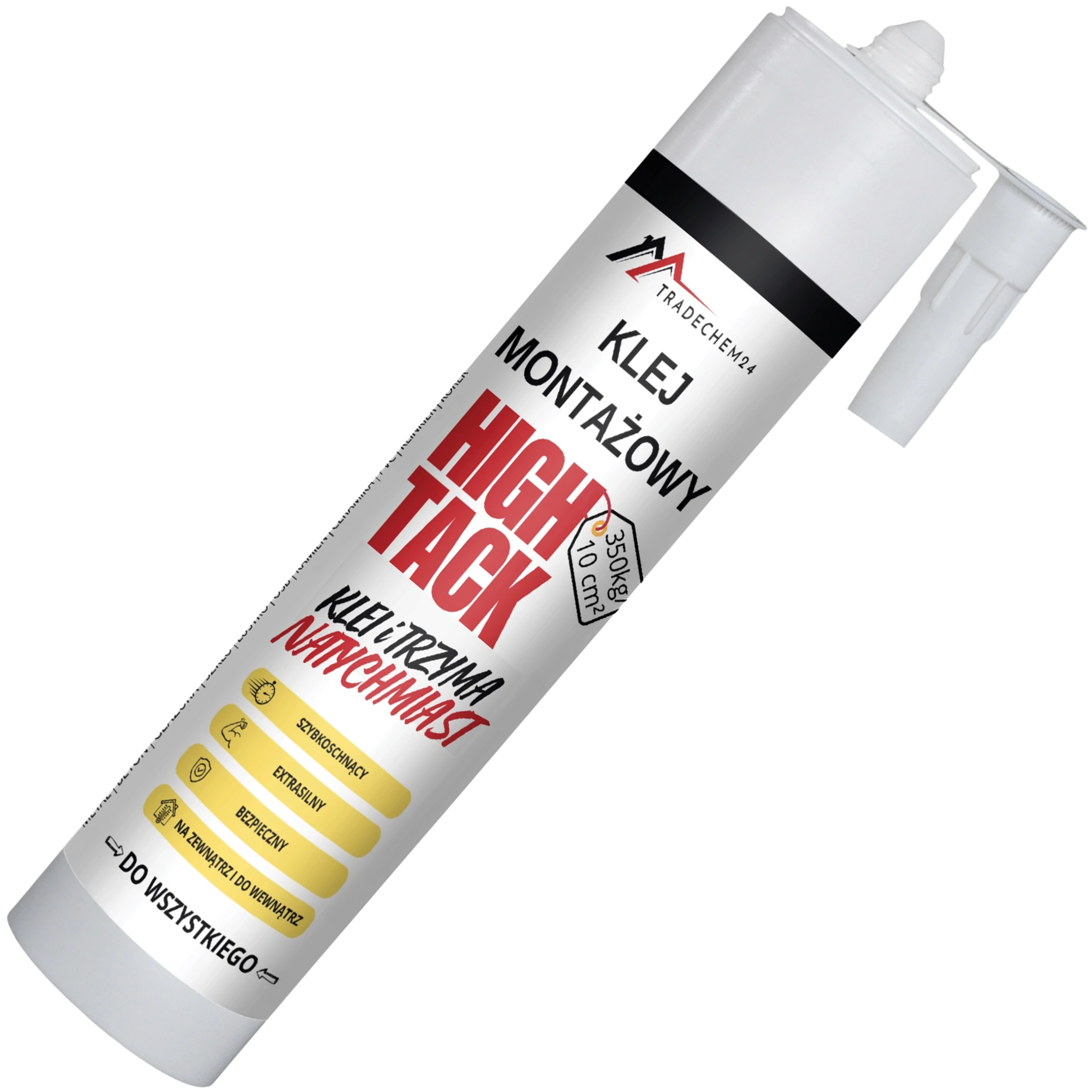 Klej Montażowy Hybrydowy Tradechem24 HIGH TACK Uniwersalny Biały 290 ml