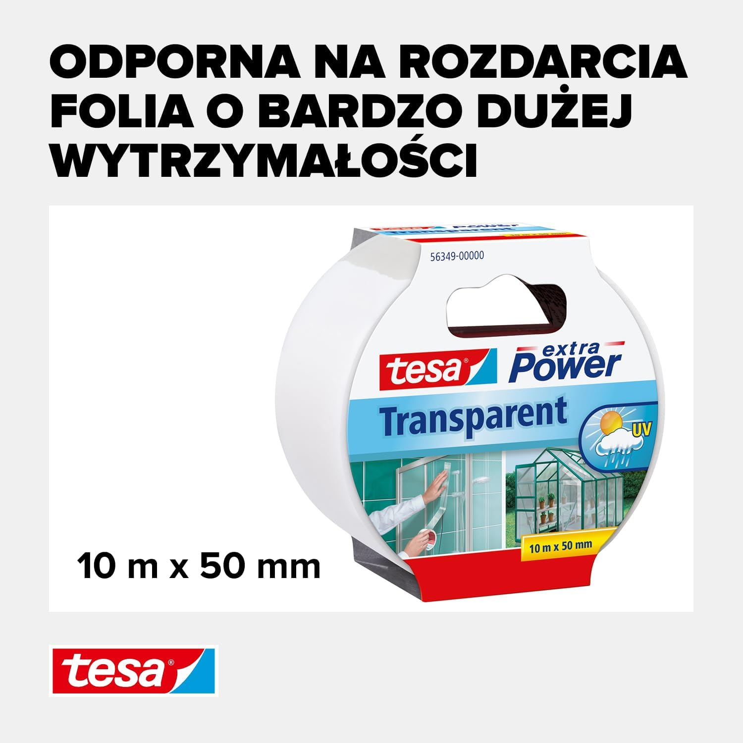 Taśma Naprawcza Samoprzylepna Tesa Wodoodporna 50 mm x 10 m Przezroczysta