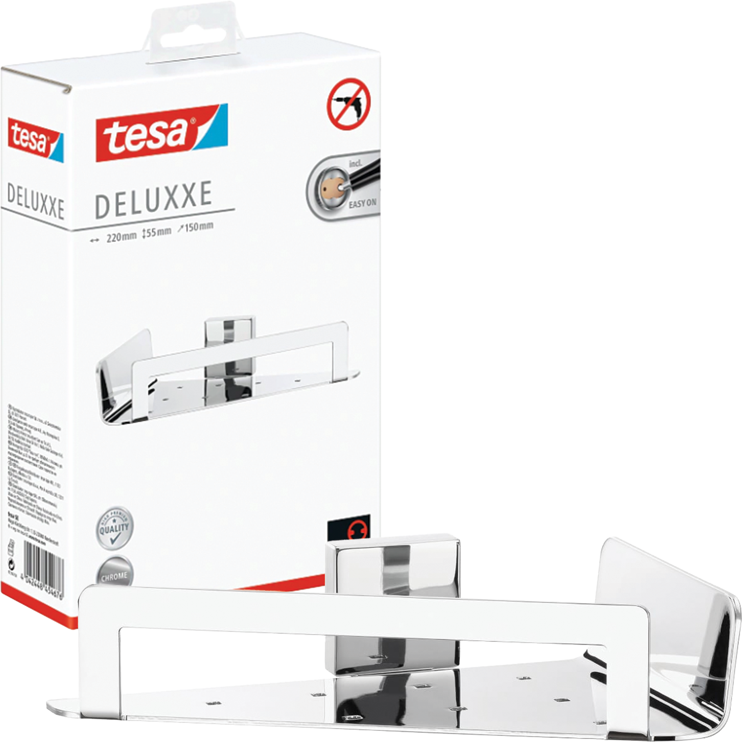 Półka Łazienkowa Samoprzylepna Narożna Tesa DELUXXE Koszyk Pod Prysznic