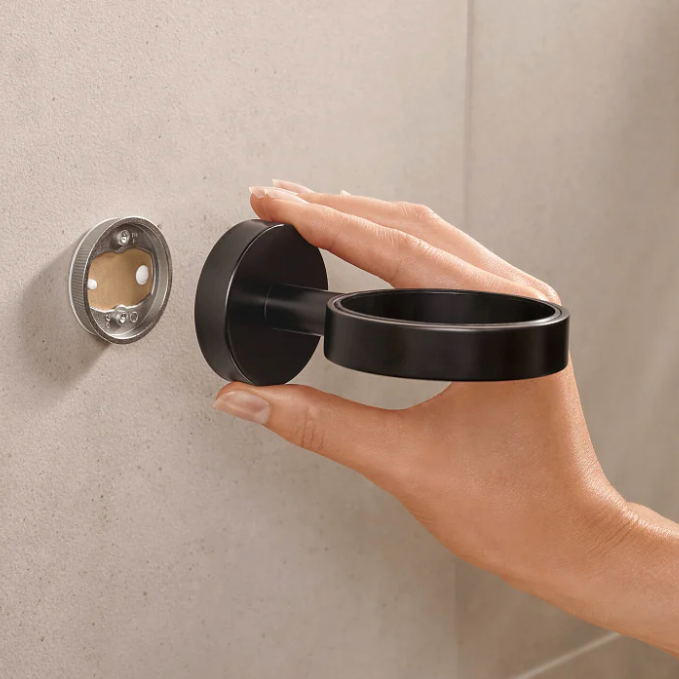 Uchwyt Łazienkowy Samoprzylepny Tesa MOON BLACK Kubek Na Szczoteczki