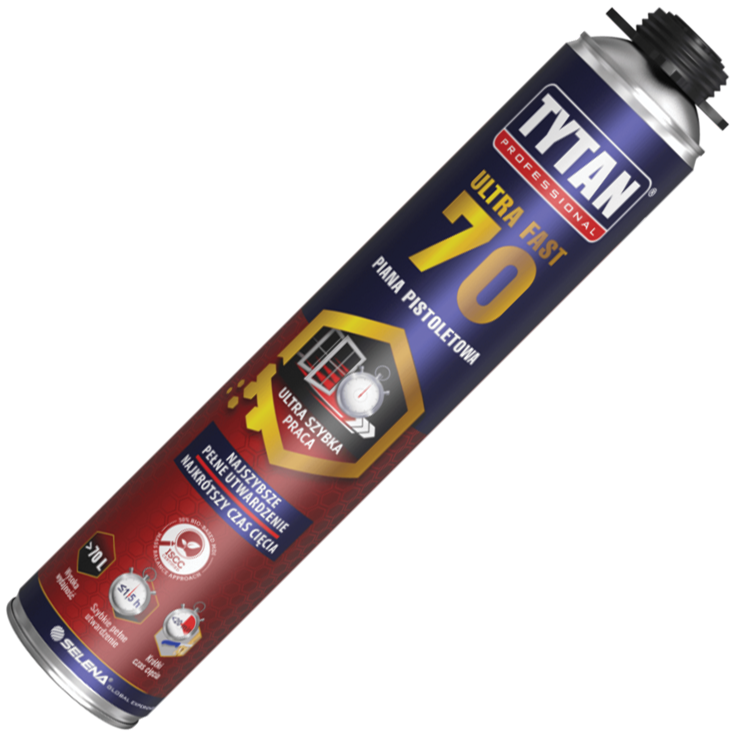 Piana Montażowa Pistoletowa Tytan Ultra Fast 70 Pianka Niskoprężna 750ml