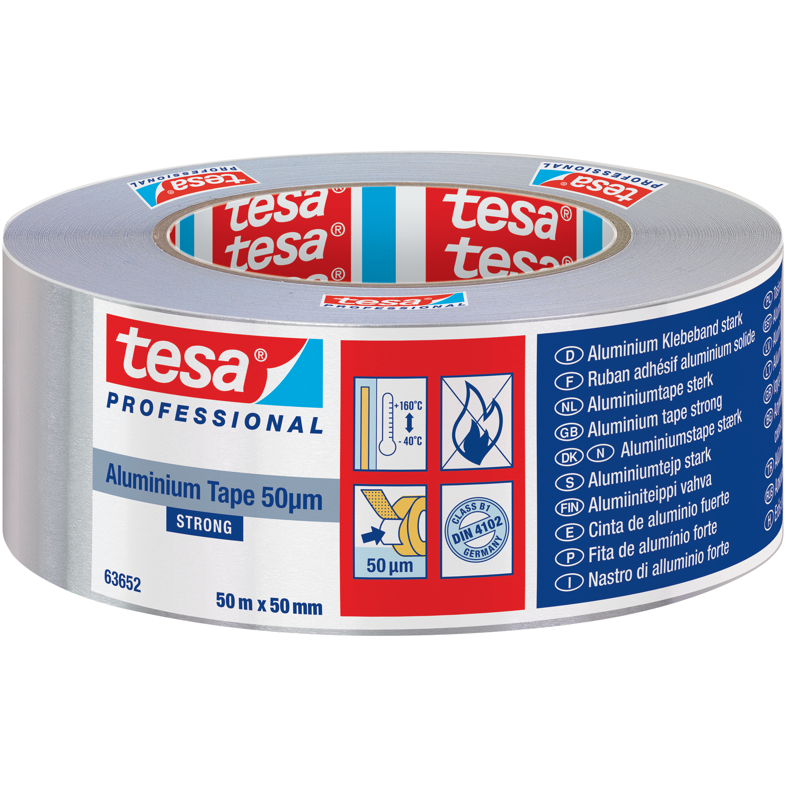 Taśma Aluminiowa Samoprzylepna Wzmocniona Tesa Do Łączenia Folii 50m x 50mm