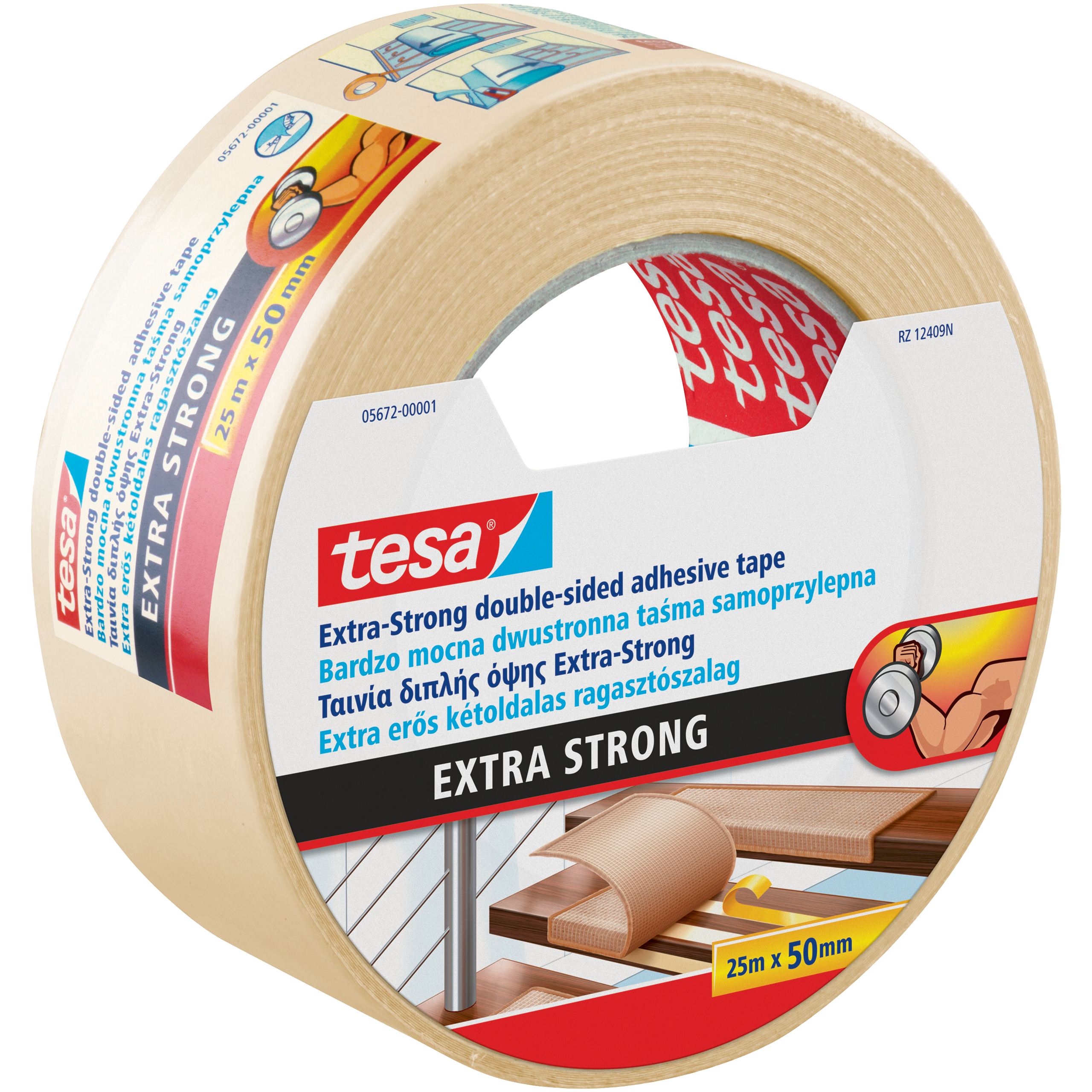 Dwustronna Taśma Montażowa Tesa Do Wykładzin Dywanów 50mm x 25m Mocna