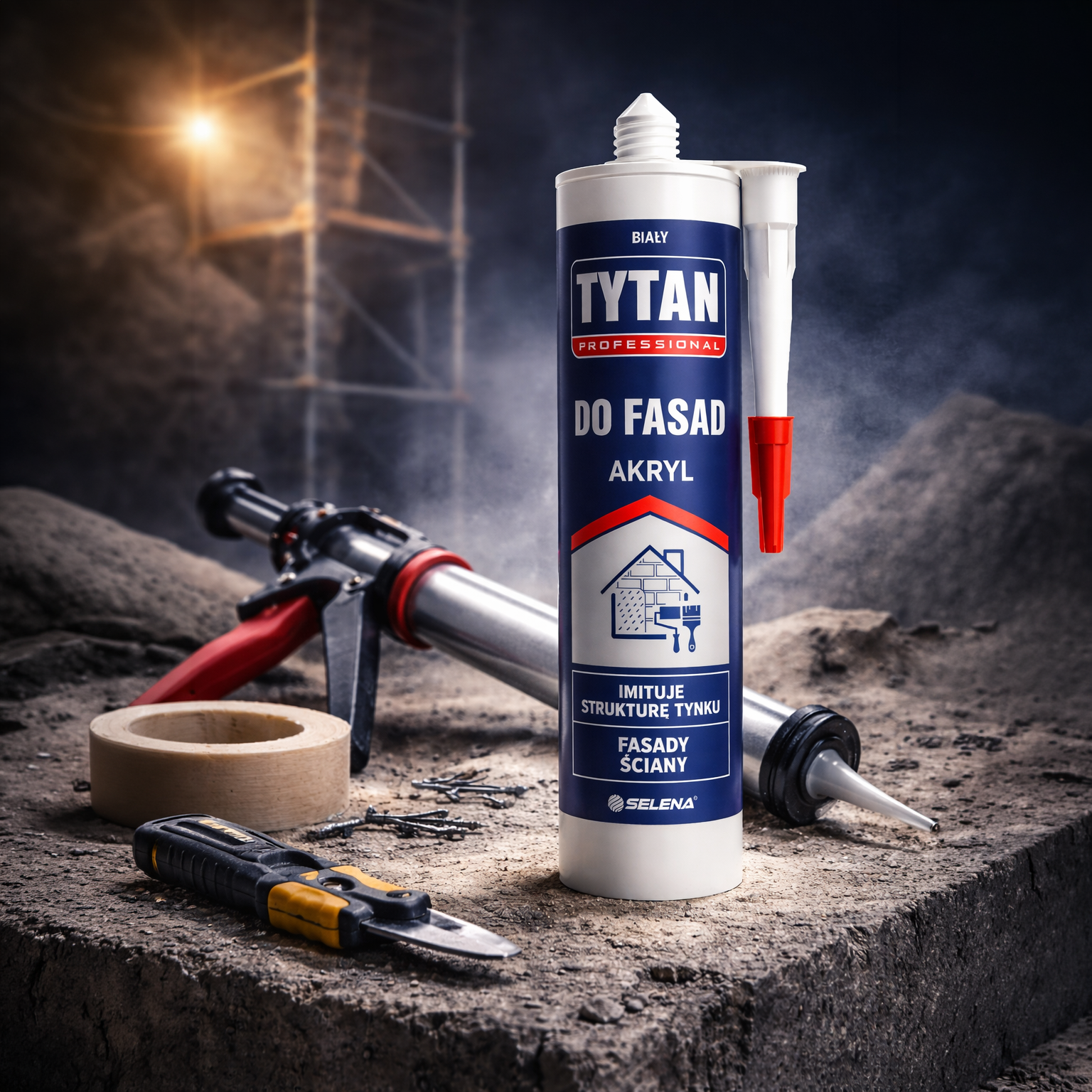 Akryl Do Fasad Tytan Uniwersalny Uszczelniacz Akrylowy Biały 280ml