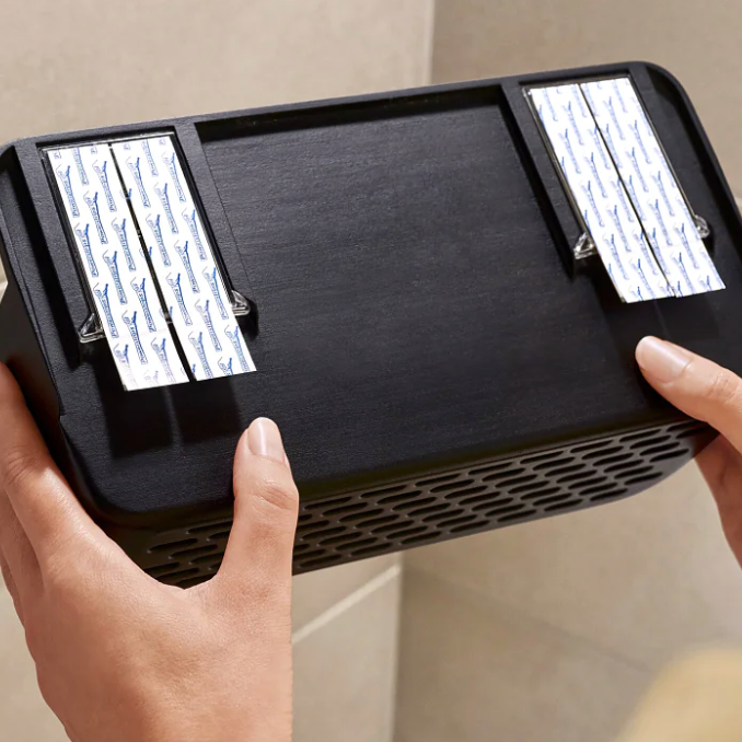 Półka Łazienkowa Samoprzylepna TESA LAVAA Koszyk Pod Prysznic Czarny