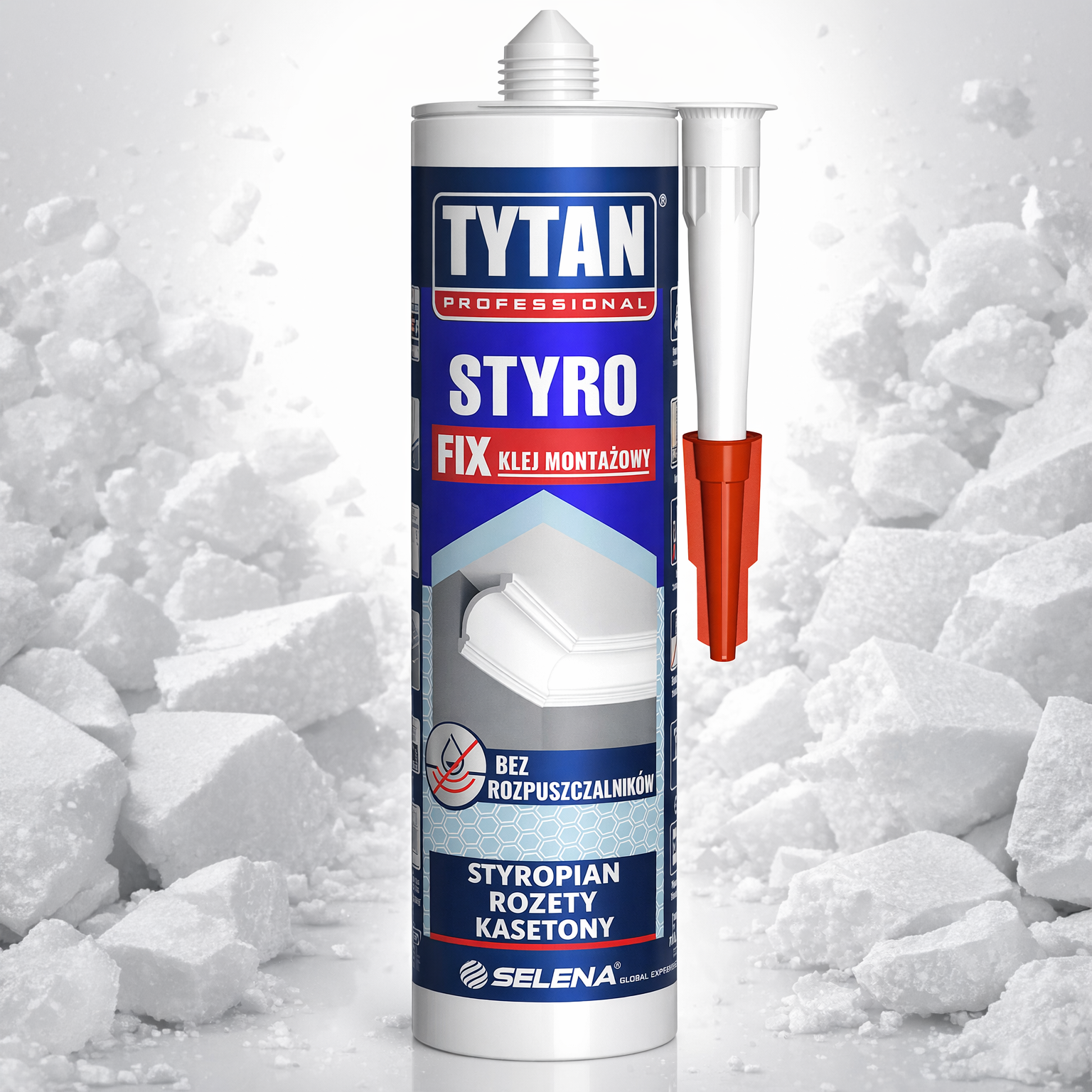 Klej Montażowy Do Styropianu Tytan Styro Fix Mocny Wydajny Biały 280ml