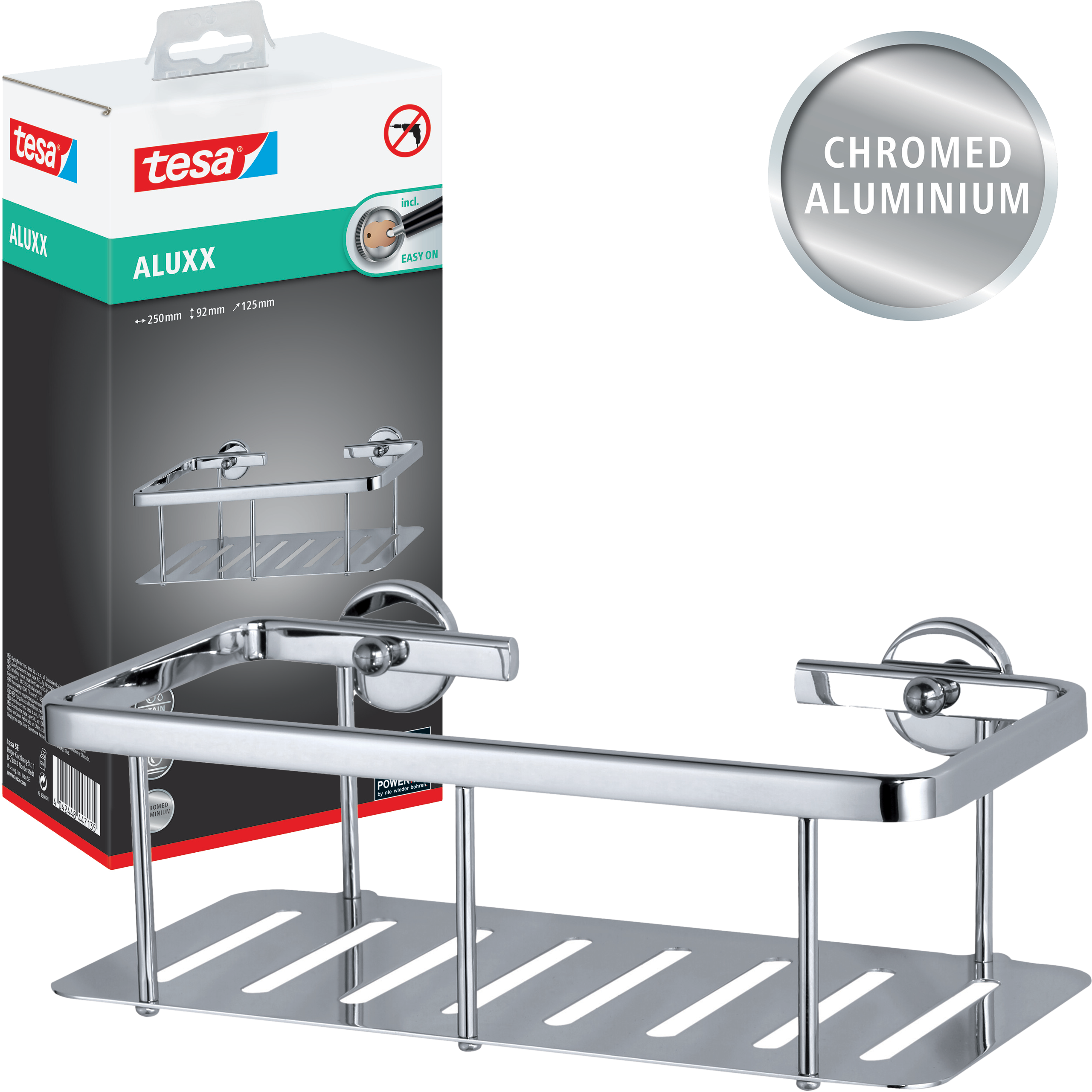 Półka Łazienkowa Samoprzylepna Wisząca Tesa ALUXX Koszyk Pod Prysznic