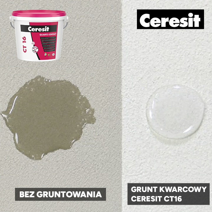 Grunt Kwarcowy Pod Tynk Ceresit CT 16 Farba Gruntującą Tynki 5 kg