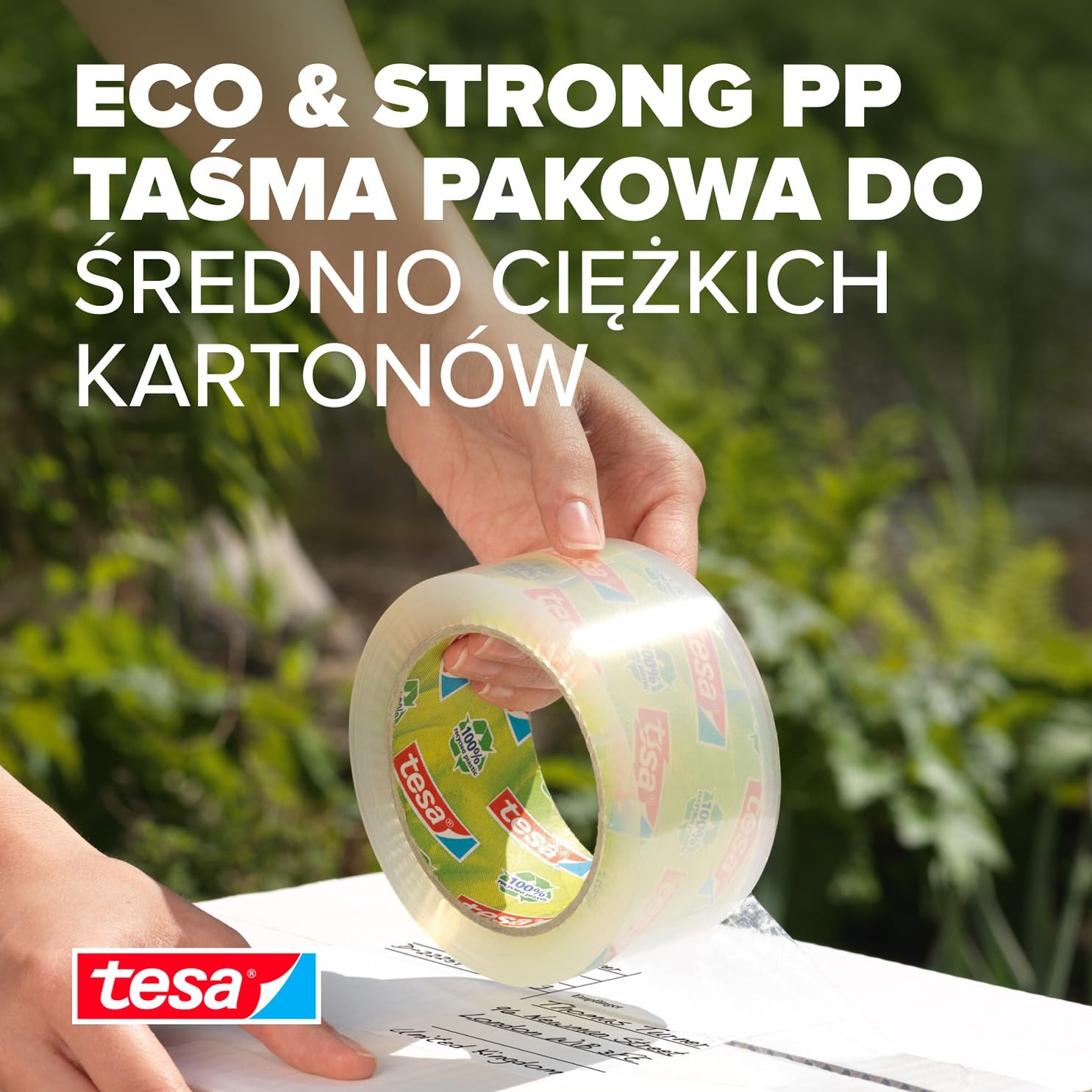 Taśma Klejąca Pakowa Mocna Tesa 66 m x 50mm Bezbarwna Akrylowa Do Pakowania