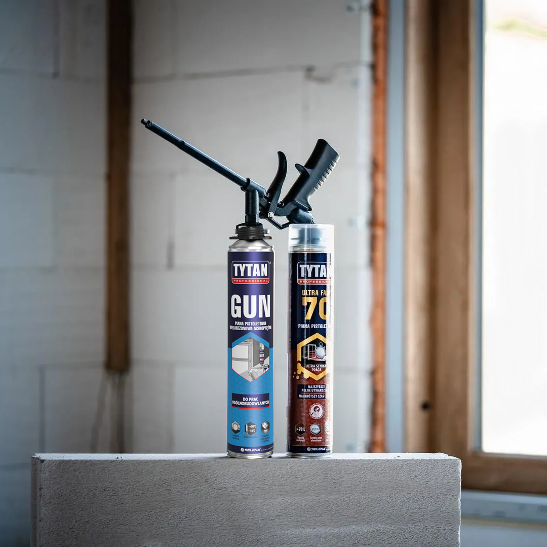 Piana Montażowa Pistoletowa Tytan GUN Pianka Niskoprężna Całoroczna 750ml