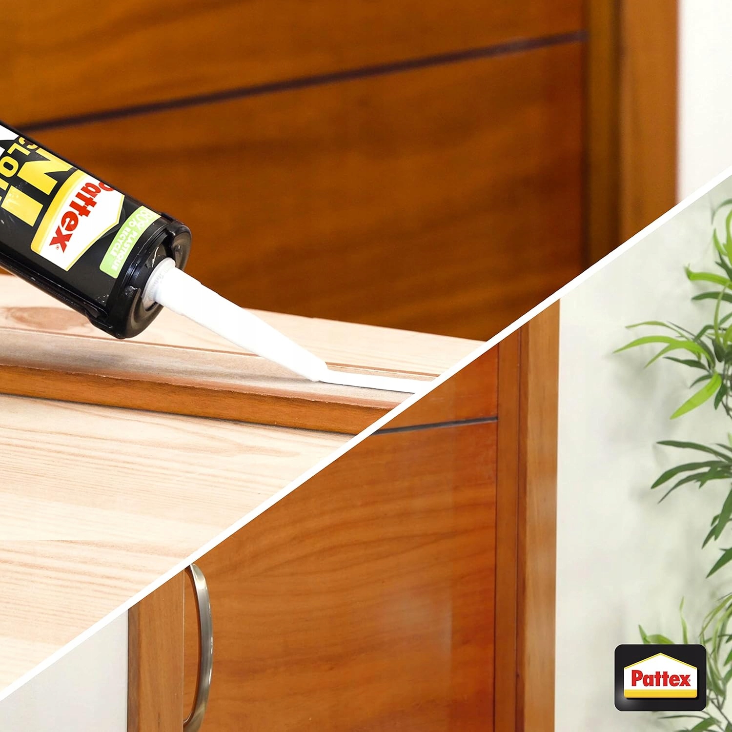 Klej Montażowy Pattex Fix Wood Super Glue Do Drewna Mocny Biały 385 ml