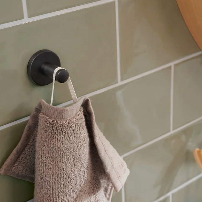 Haczyk Łazienkowy Samoprzylepny Tesa MOON BLACK Wieszak Na Ręcznik Metalowy