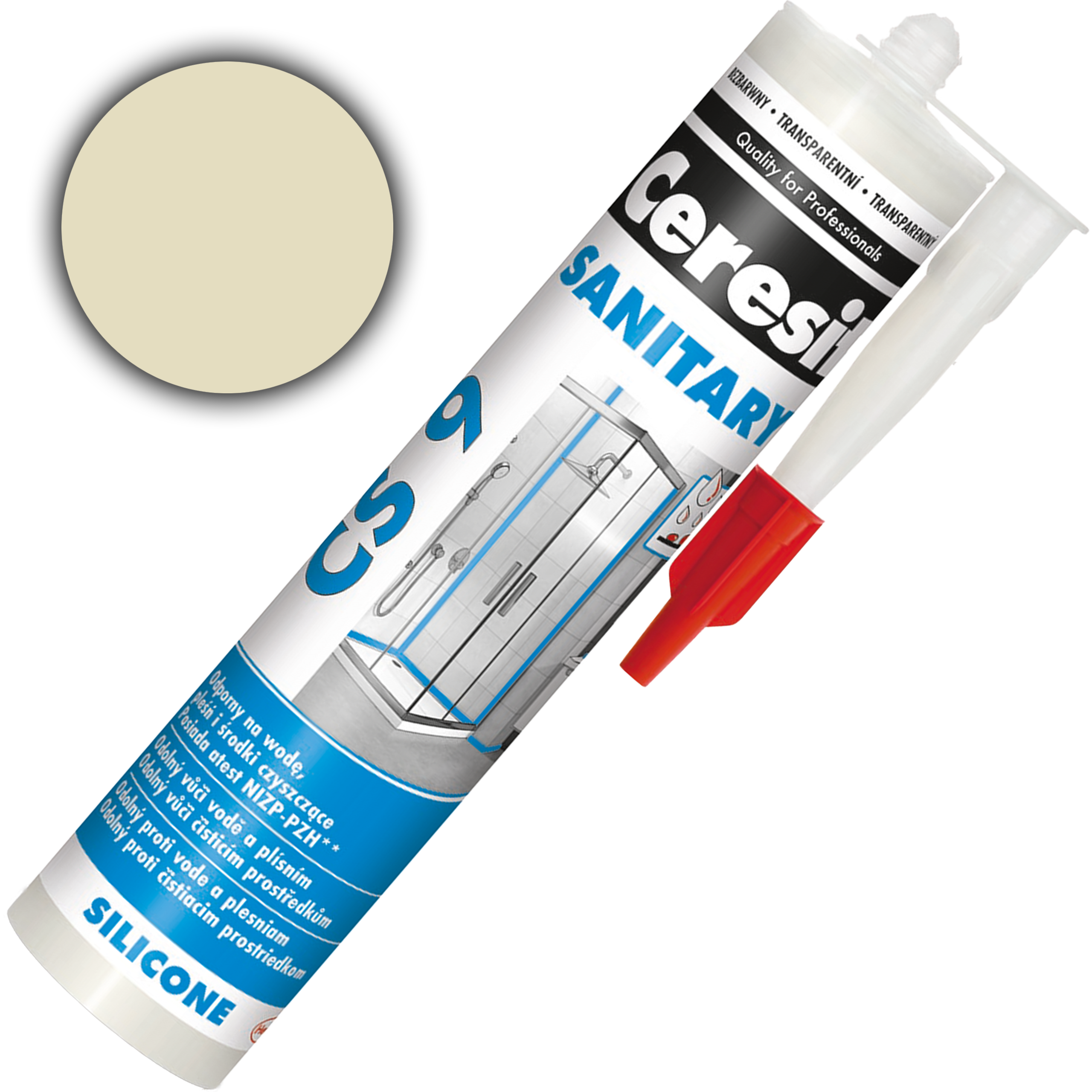 Silikon Sanitarny Ceresit CS9 Uniwersalny Uszczelniacz Bezbarwny 280 ml