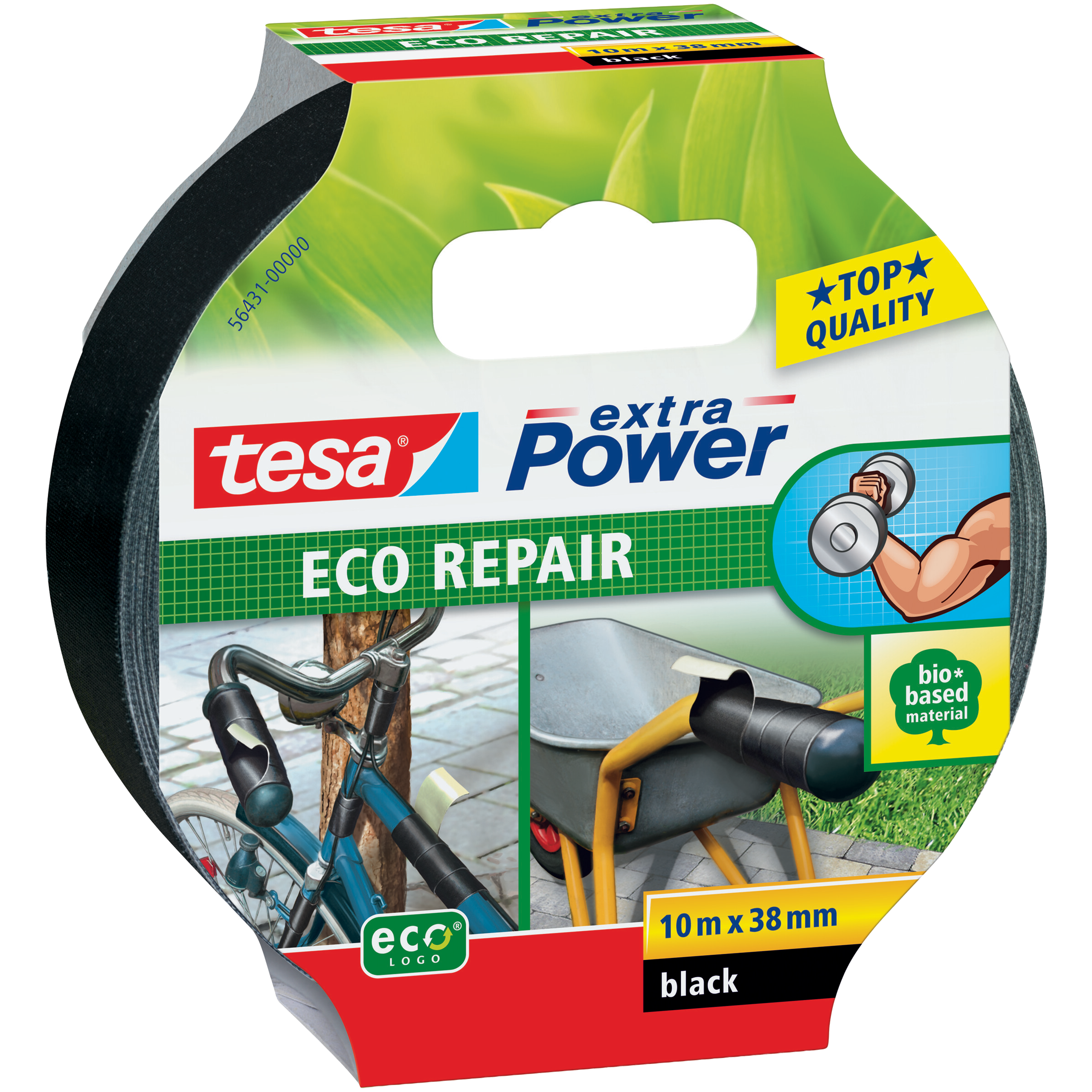 Taśma Naprawcza Samoprzylepna Tesa Eco Mocna Tkaninowa 38mm x 10m Czarna