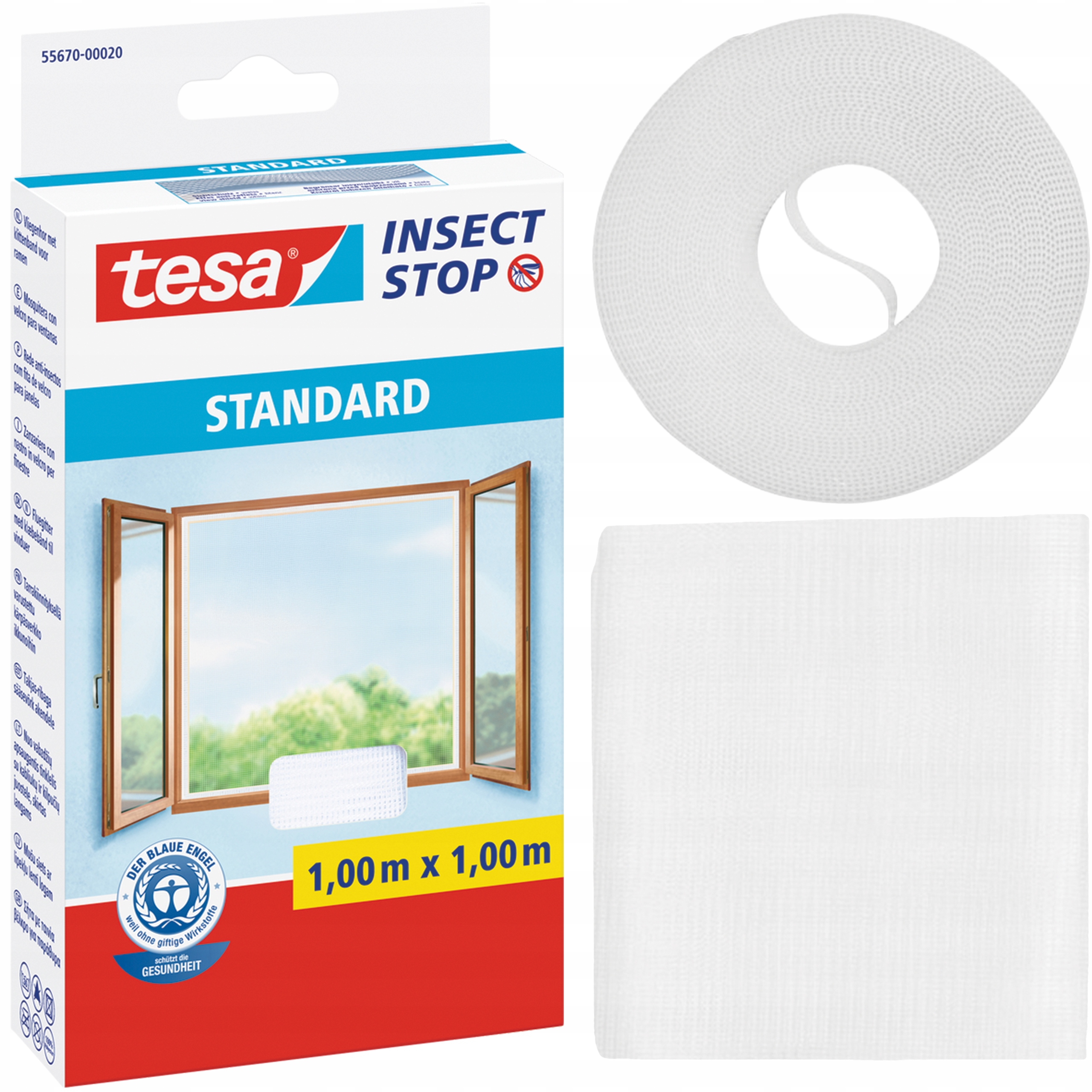 Moskitiera Na Okno Tesa Standard Siatka Okienna Na Owady 100 x 100 cm Biała