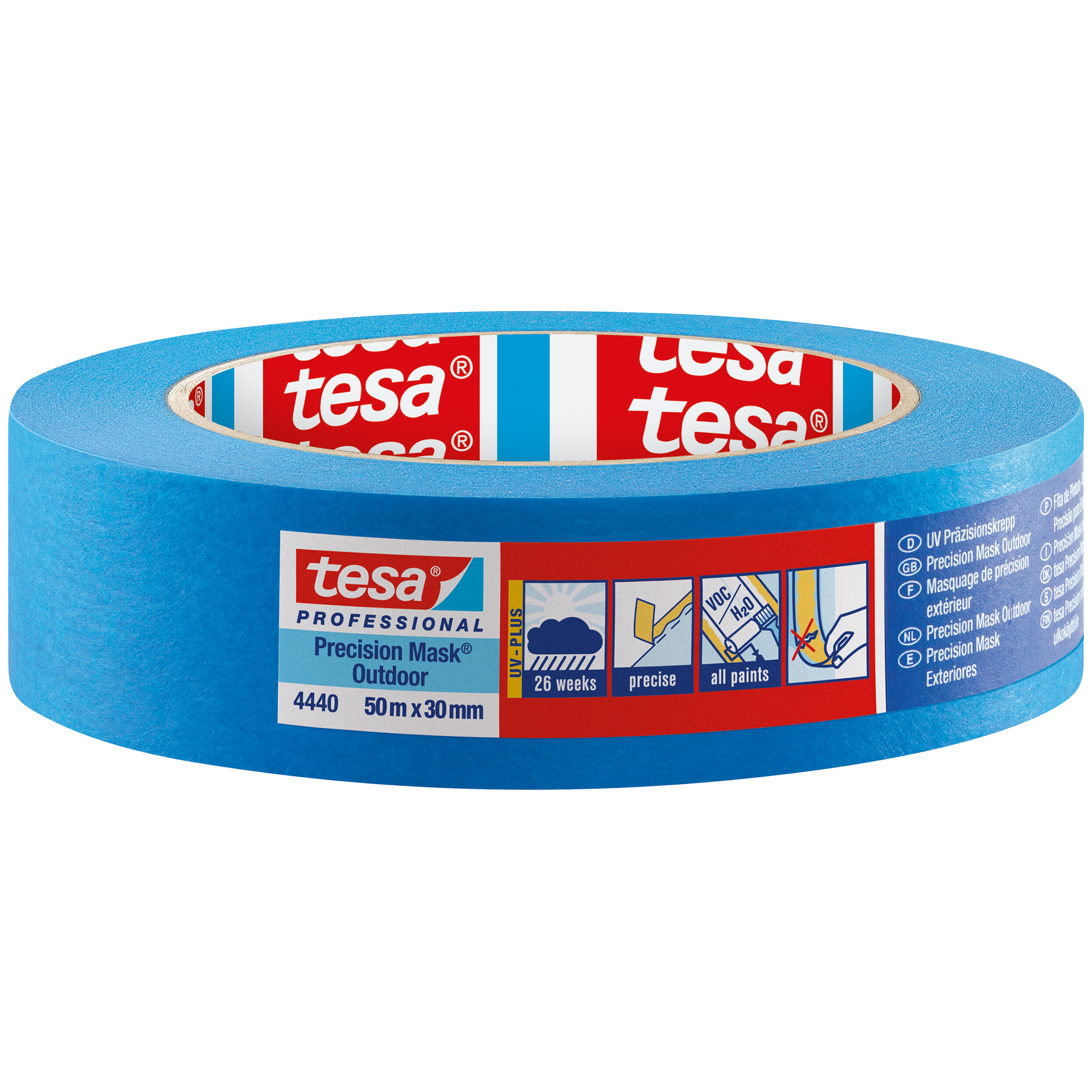Taśma Malarska Papierowa Tesa UV PRECISION 30mm x 50m Maskująca Niebieska