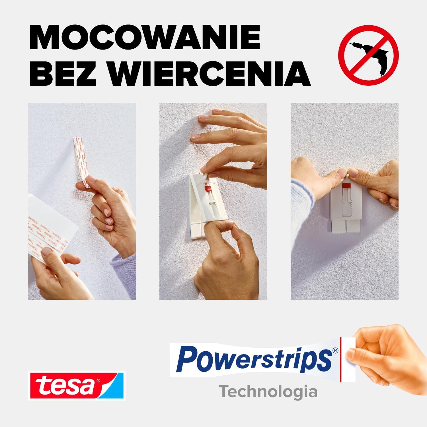 Haczyki Samoprzylepne Tesa Gwóźdź do Obrazów Regulowany do Tynku Tapet 2kg