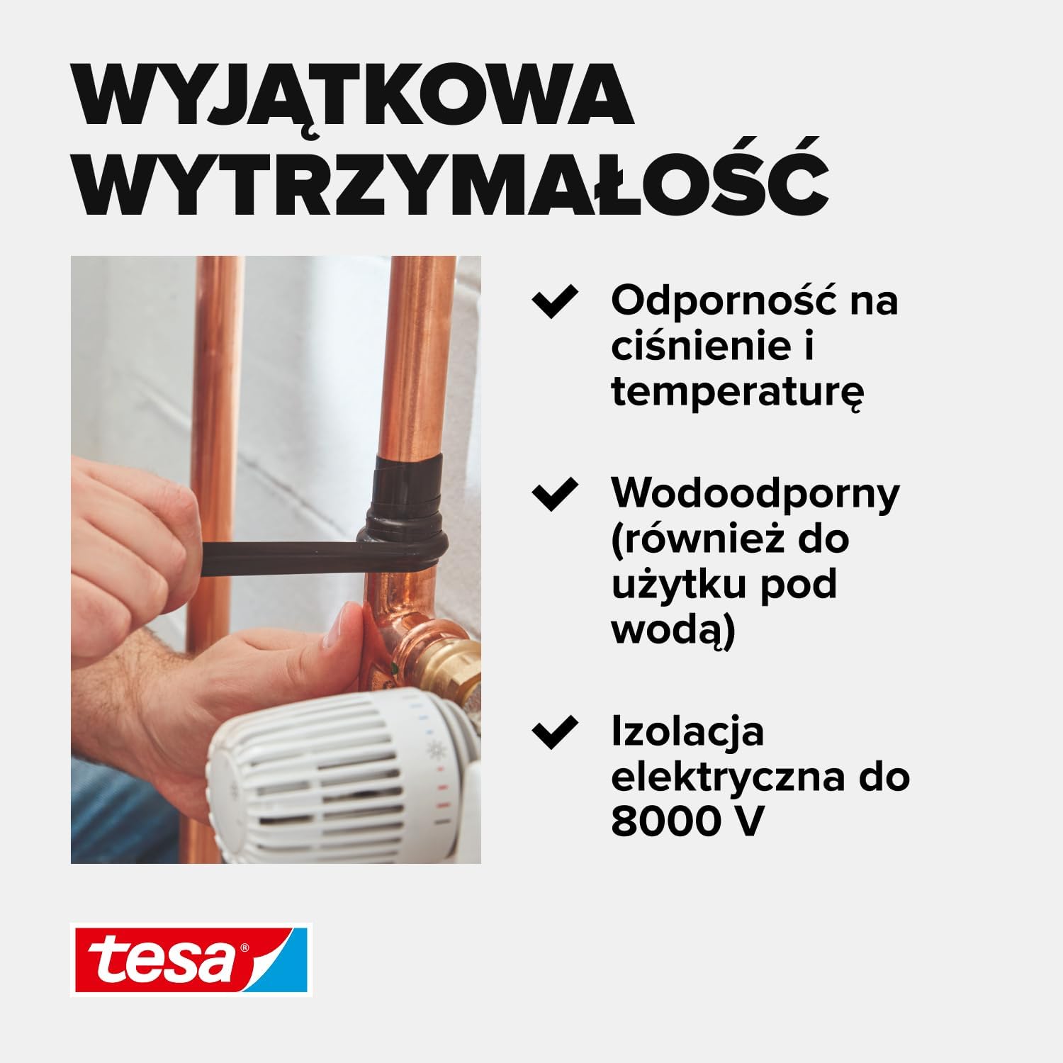 Taśma Uszczelniająca Samowulkanizująca Tesa Izolacja Naprawcza 19mm x 2,5 m