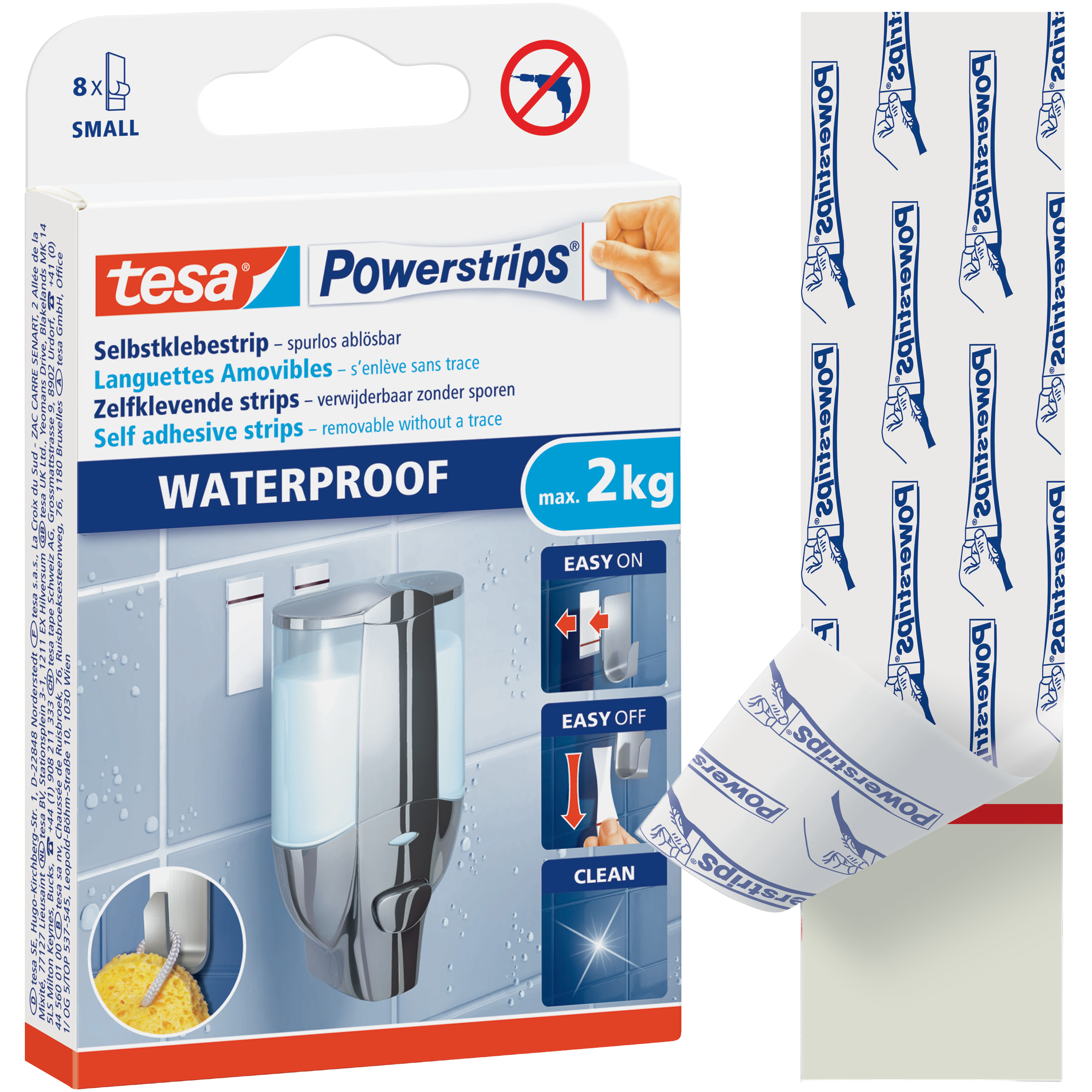 Plastry Klejące Montażowe Tesa Paski Samoprzylepne Do Łazienki 2 kg 8 szt