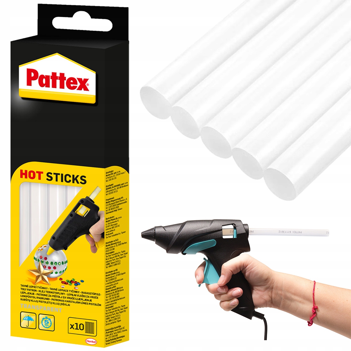 Pattex Klej na Gorąco Wkłady Do Pistoletu Termicznego 10 szt 11mm