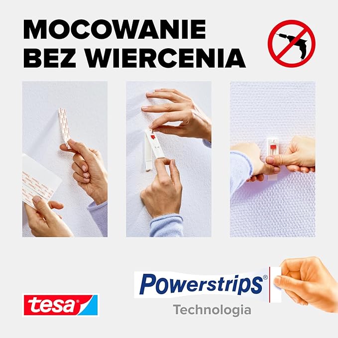 Plastry Klejące Montażowe Tesa Paski Samoprzylepne Do Tapet Tynku 1kg 6 szt