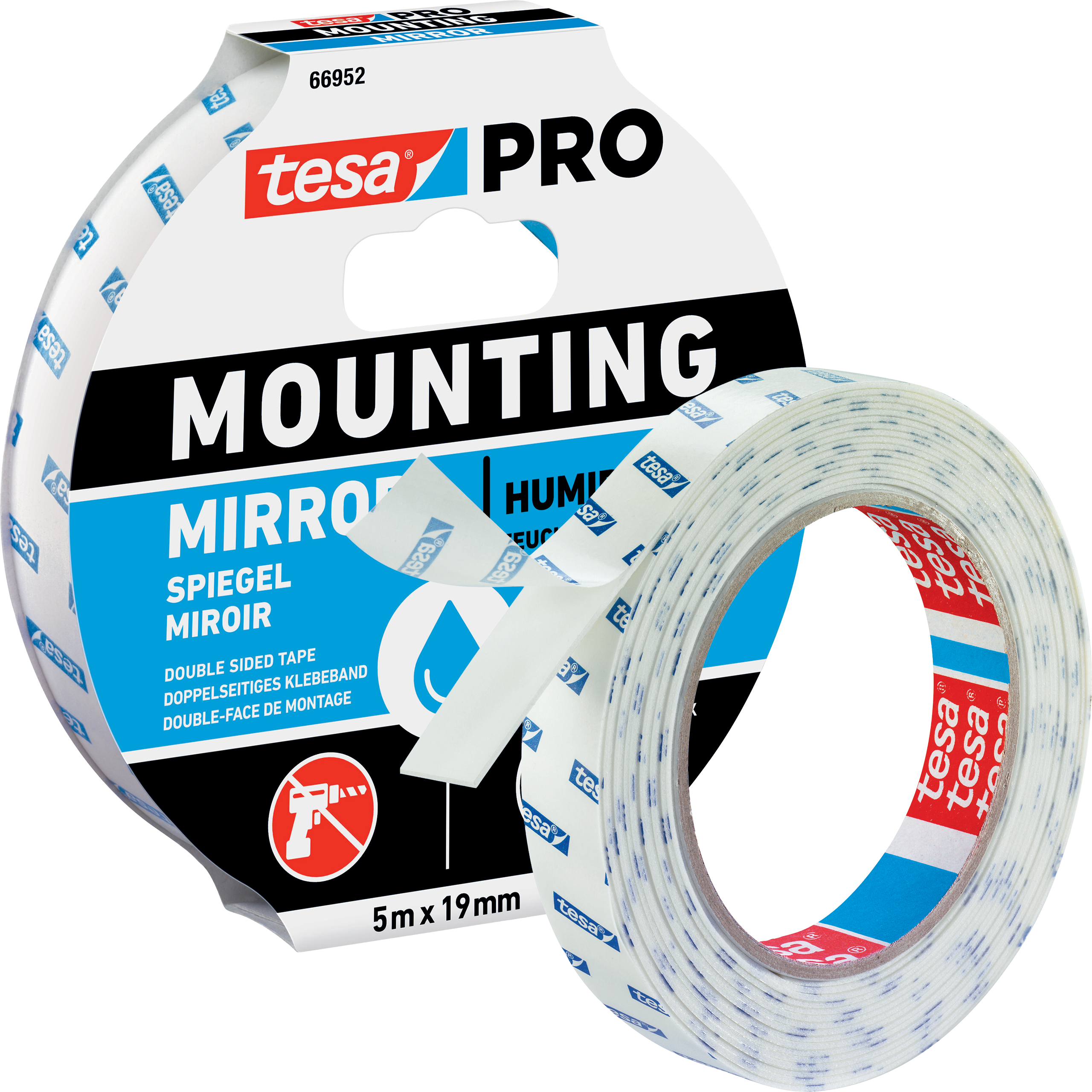 Dwustronna Taśma Klejąca Montażowa Tesa Do Luster 5 m x 19mm Mocna Piankowa