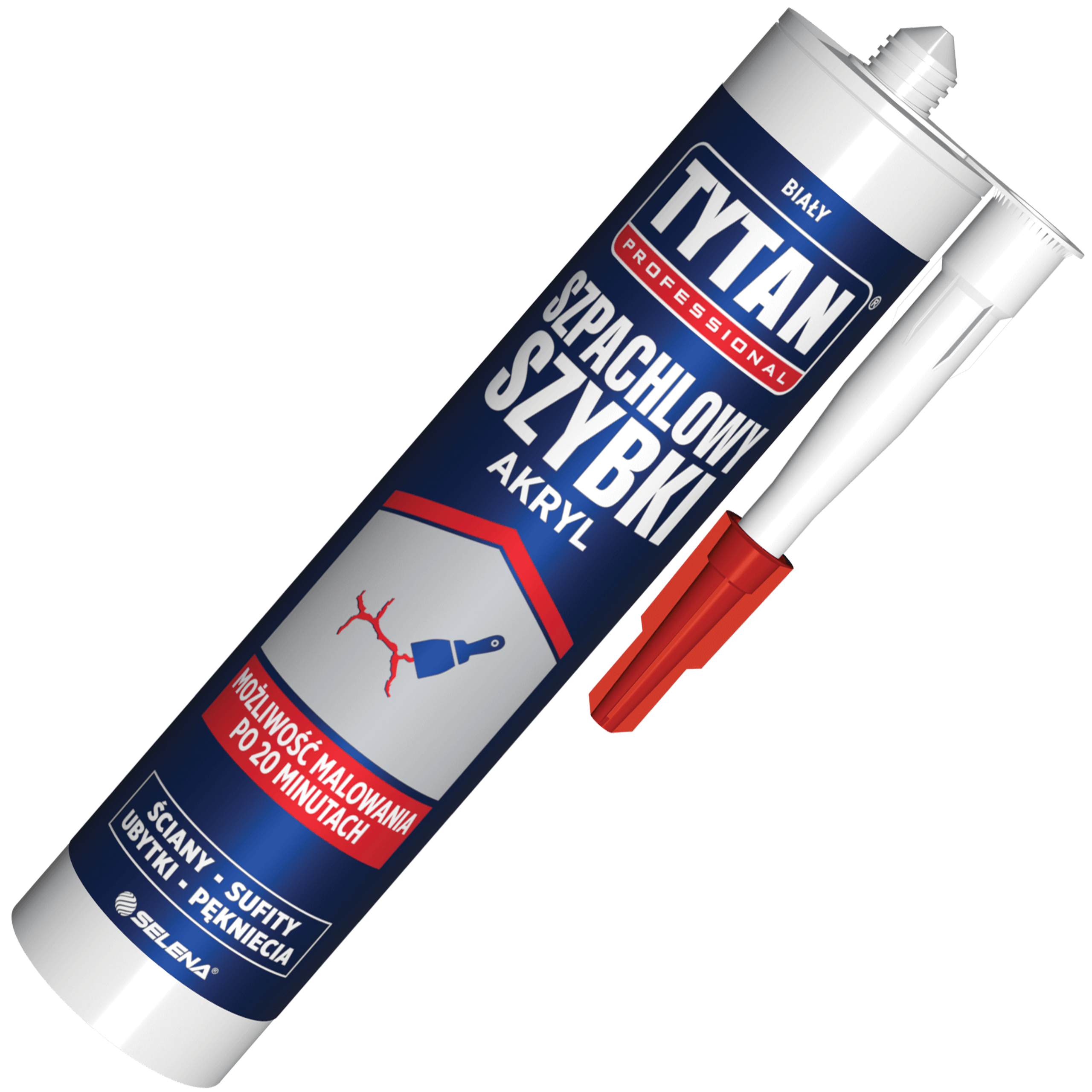 Akryl Szpachlowy Szybki Tytan Uniwersalny Uszczelniacz Akrylowy Biały 280ml