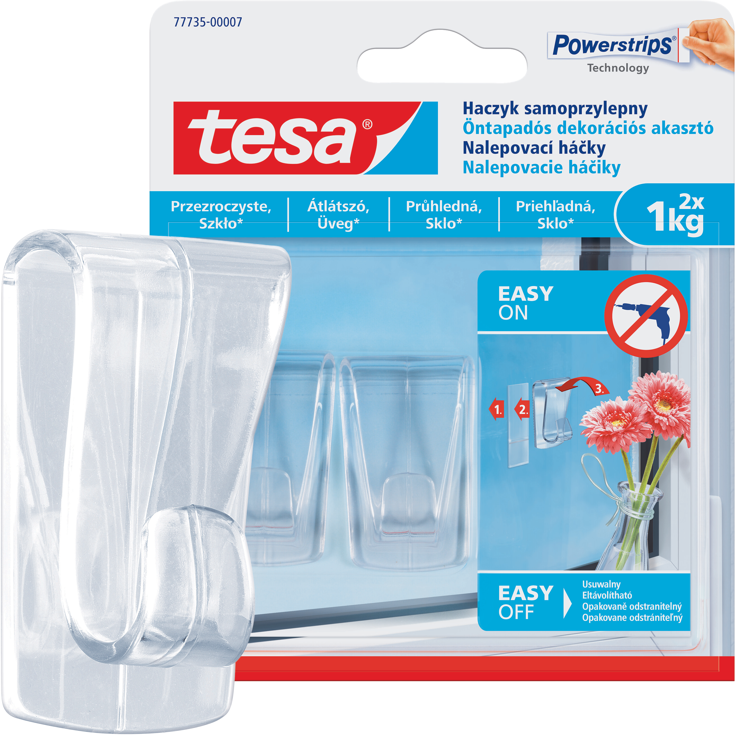 Haczyki Samoprzylepne Tesa Do Wieszania Dekoracji Ozdób Przezroczyste 1kg