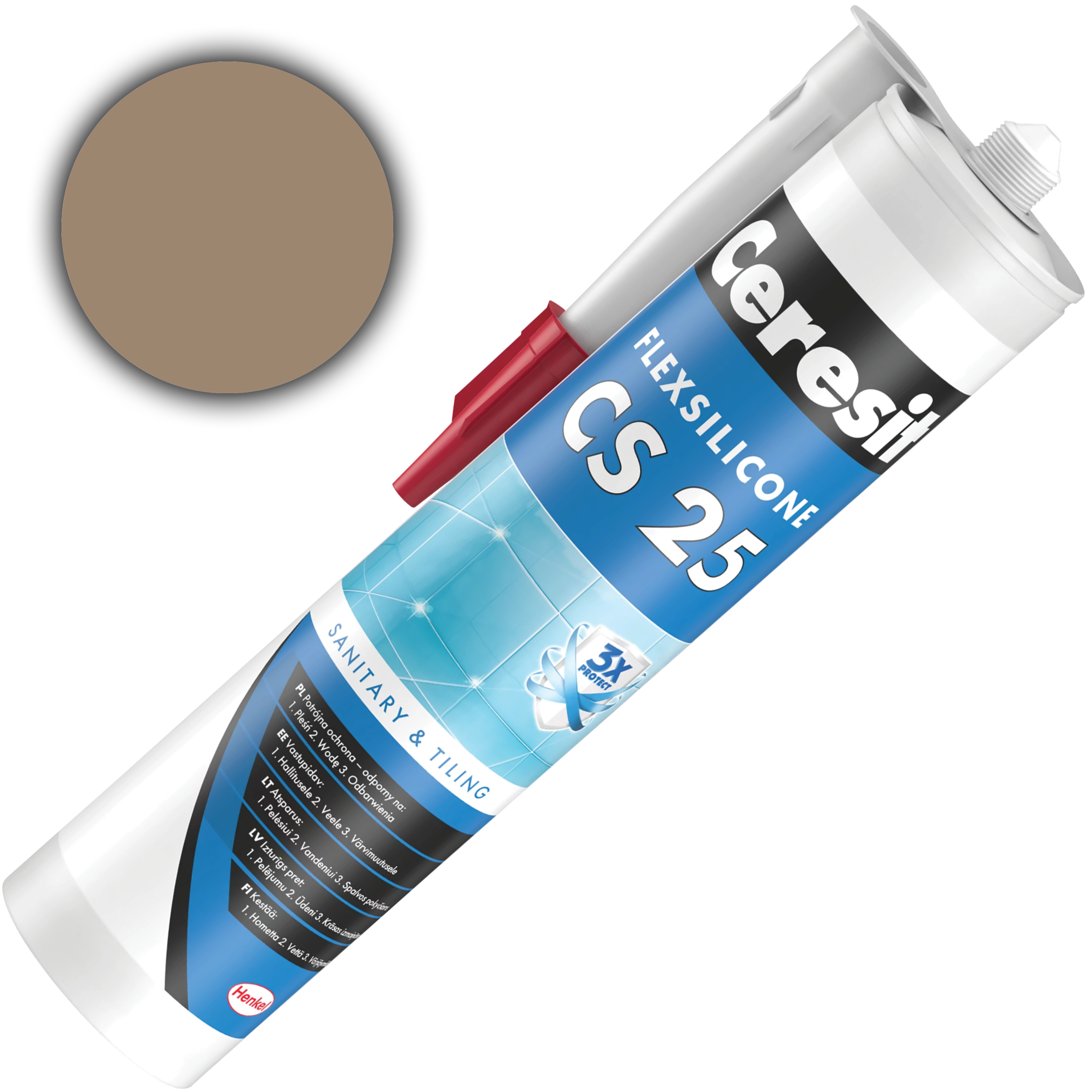 Silikon Sanitarny Ceresit CS25 Uniwersalny Uszczelniacz Frappe 280 ml