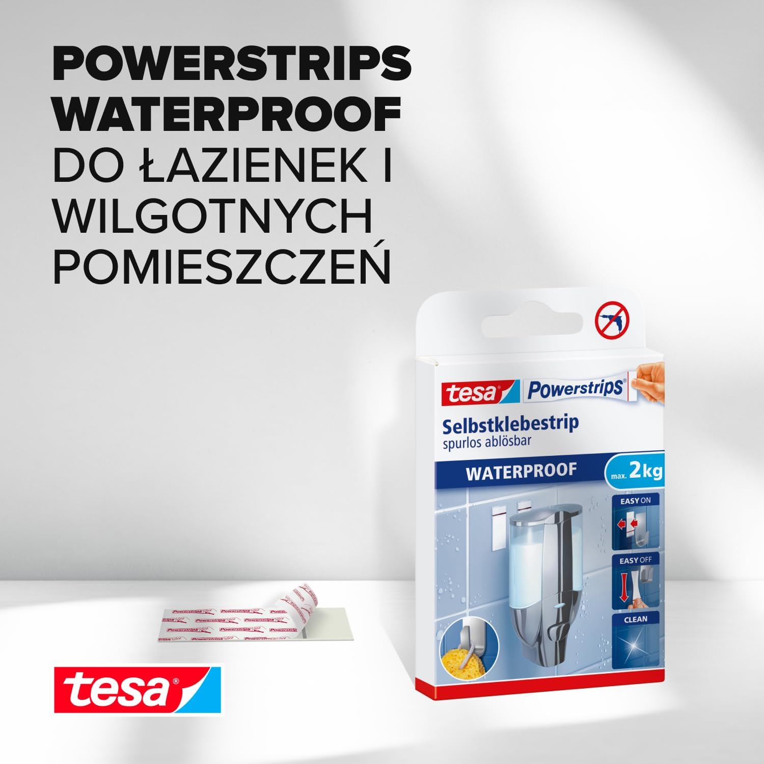 Plastry Klejące Montażowe Tesa Paski Samoprzylepne Do Łazienki 2 kg 8 szt