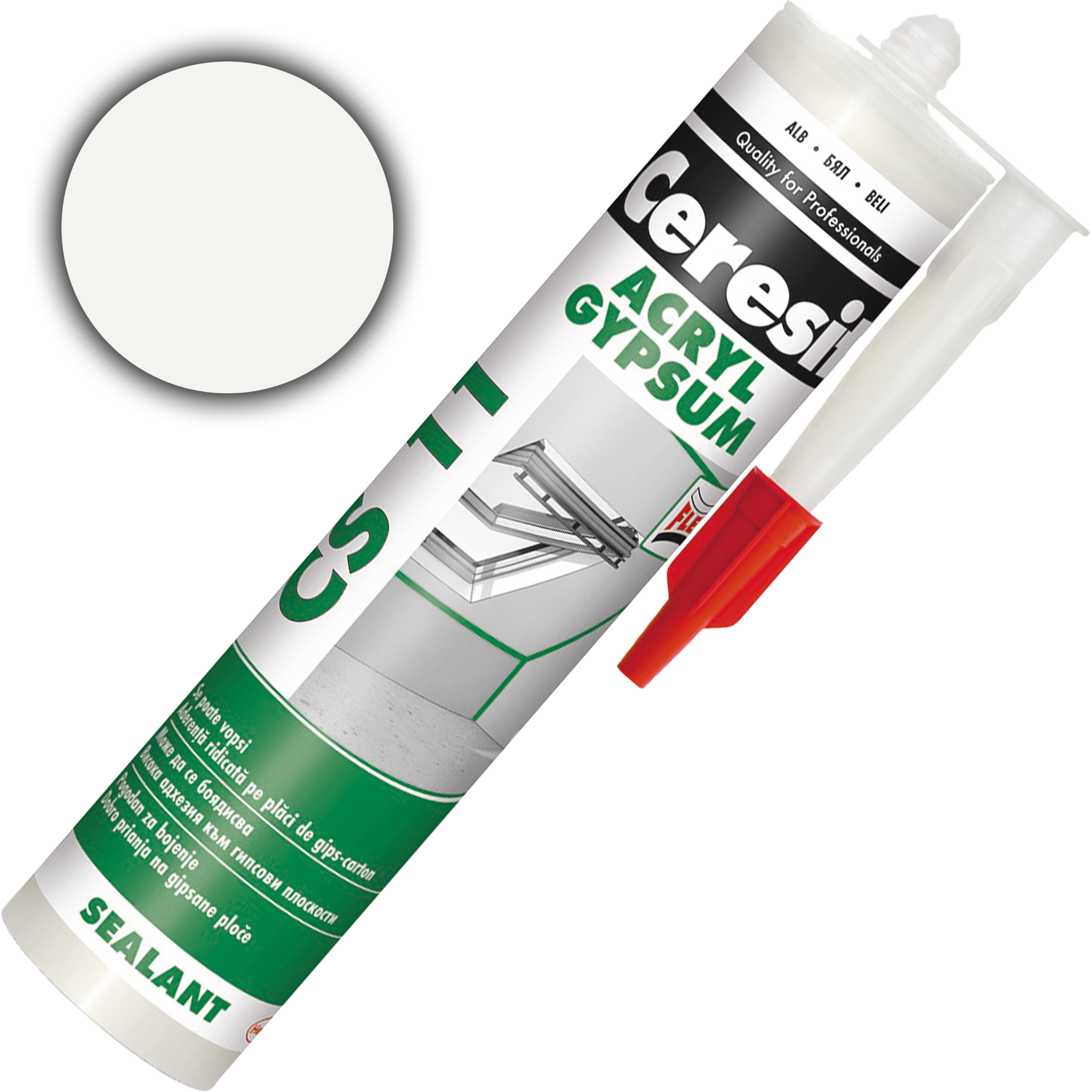 Uszczelniacz Akrylowy Ceresit CS 11 Akryl Do Tynków Drewna Biały 300 ml