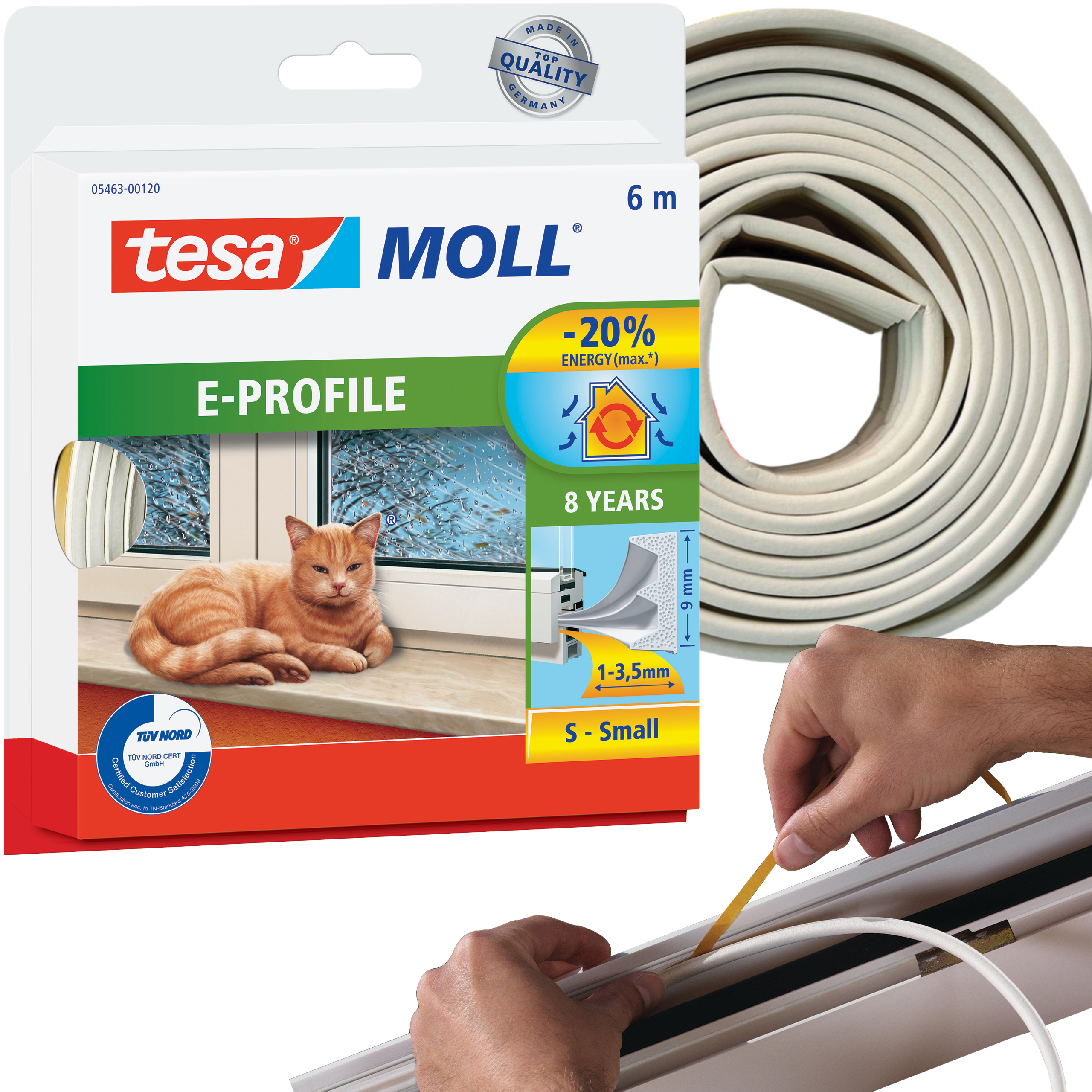 Uszczelka Okienna Samoprzylepna Tesa Taśma Do Okien Uszczelniająca 6m Biała