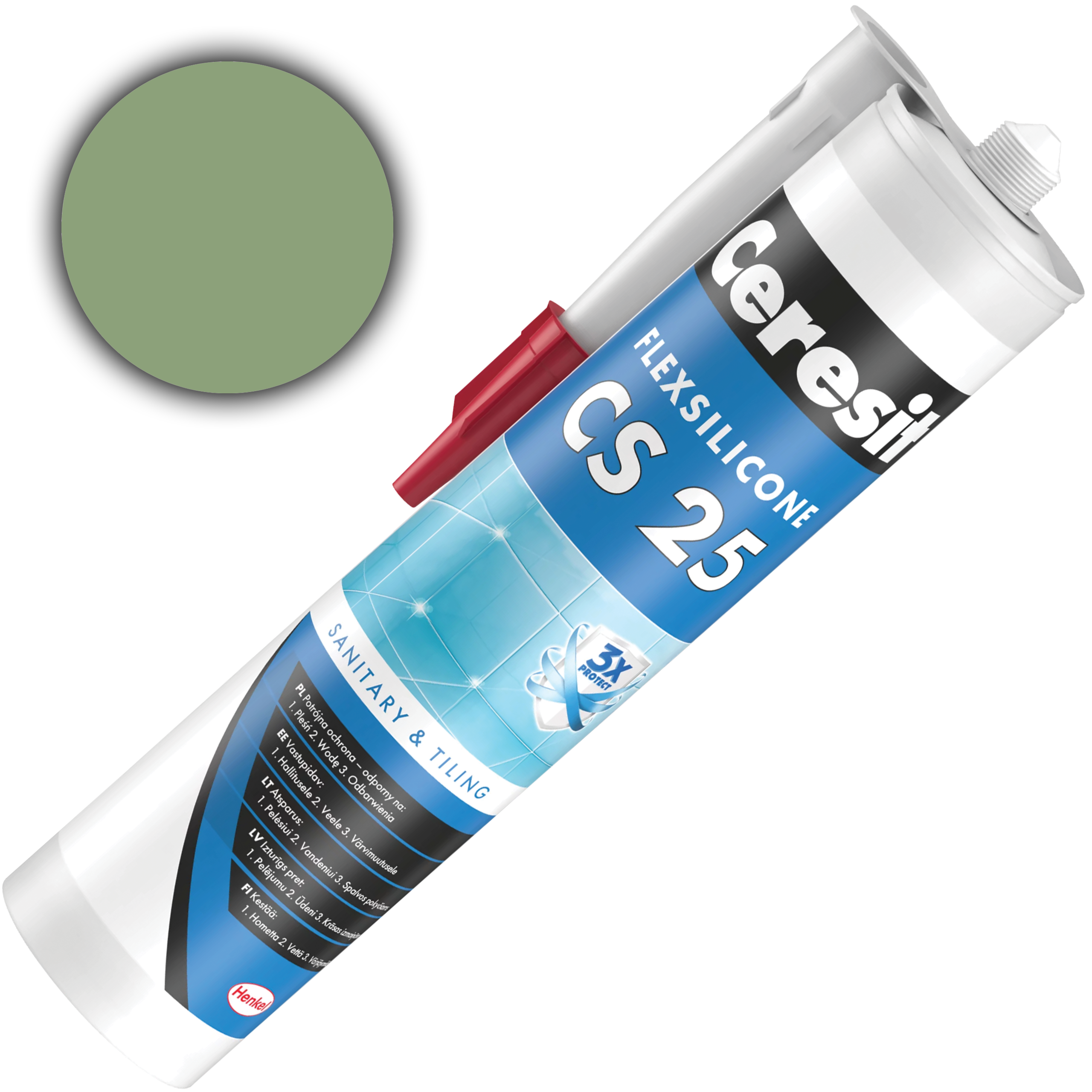 Silikon Sanitarny Ceresit CS25 Uniwersalny Uszczelniacz Kiwi 280 ml