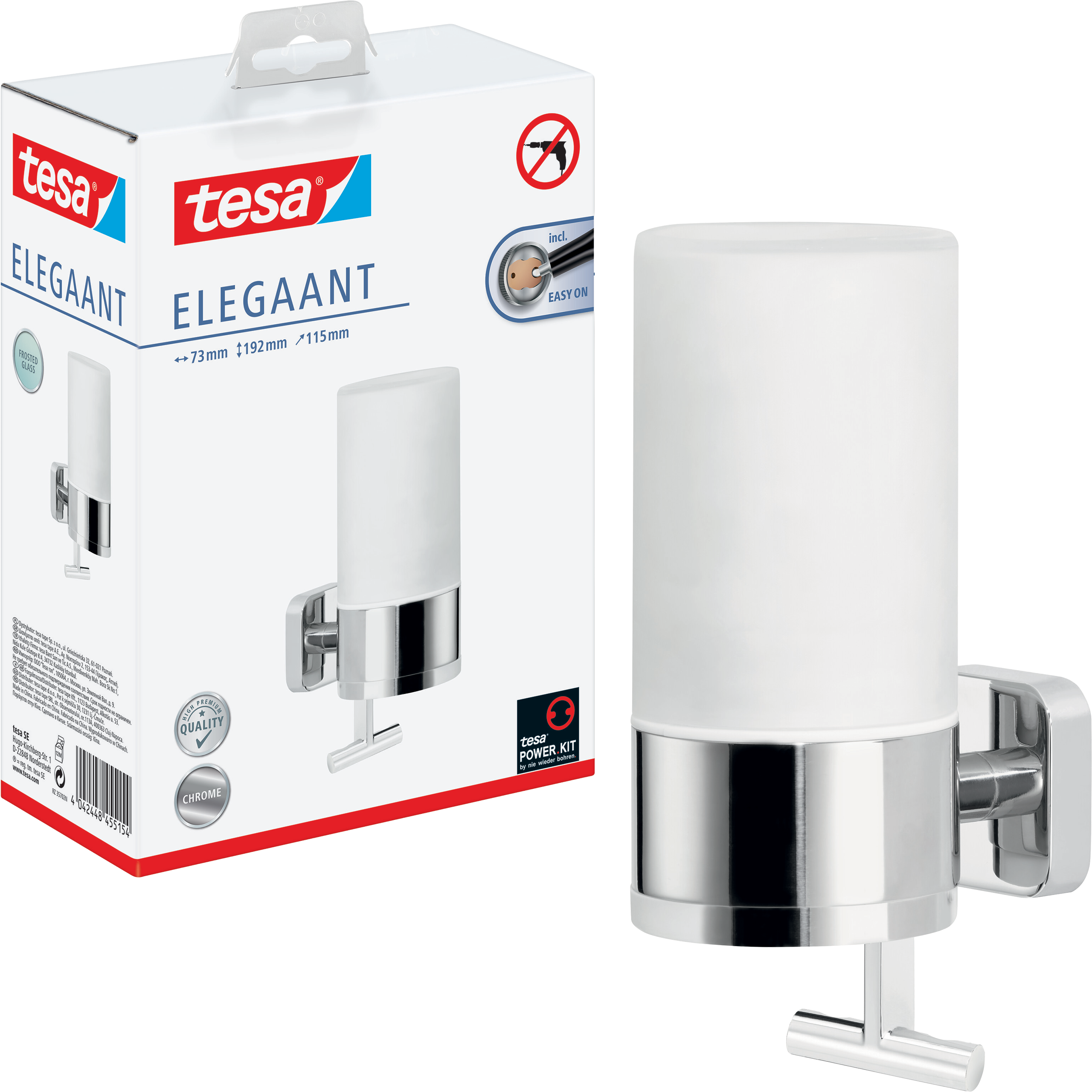 Dozownik Do Mydła W Płynie Samoprzylepny Tesa ELEGAANT Do Łazienki Metalowy