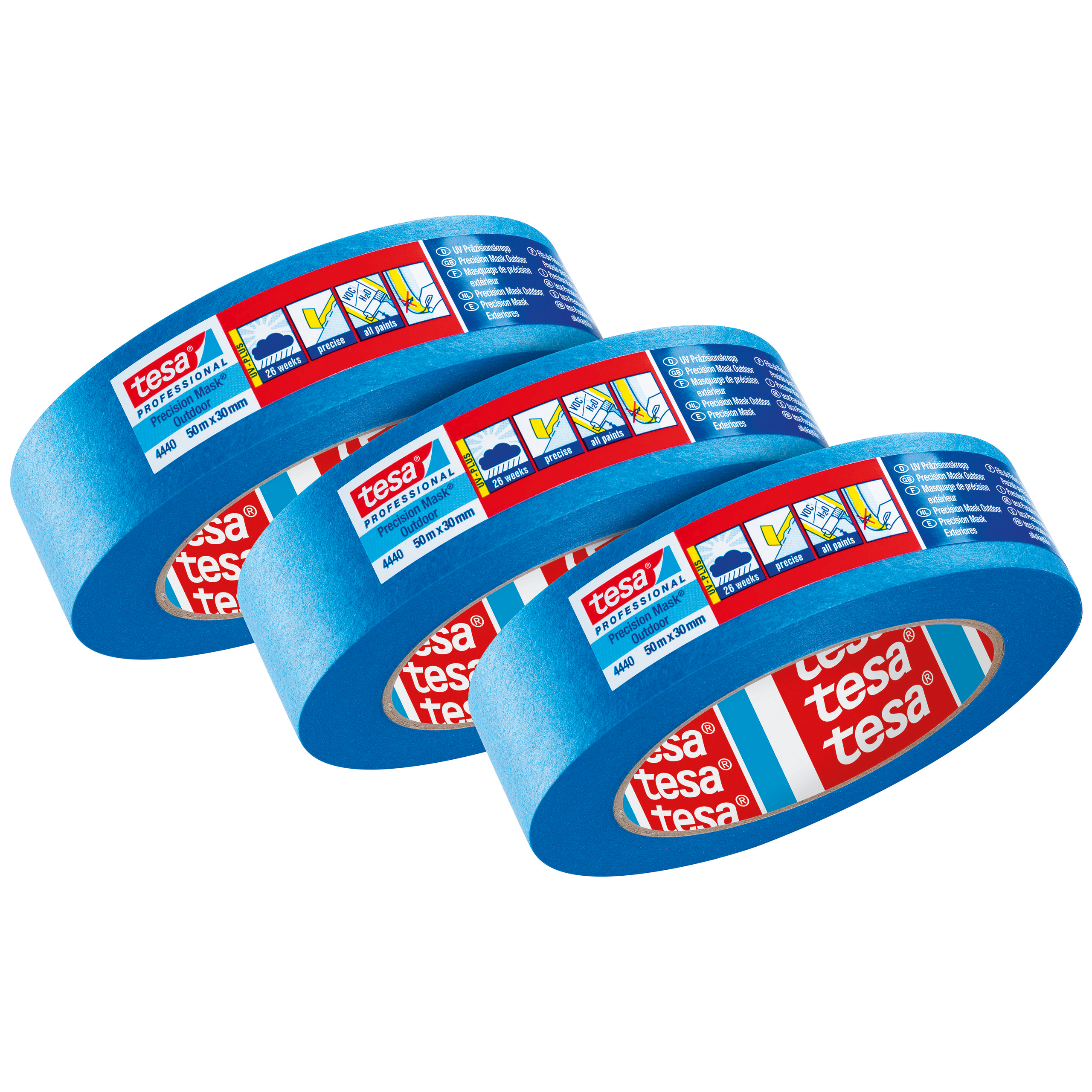 Taśma Malarska Papierowa Tesa UV PRECISION 50mm x 50m Maskująca Niebieska