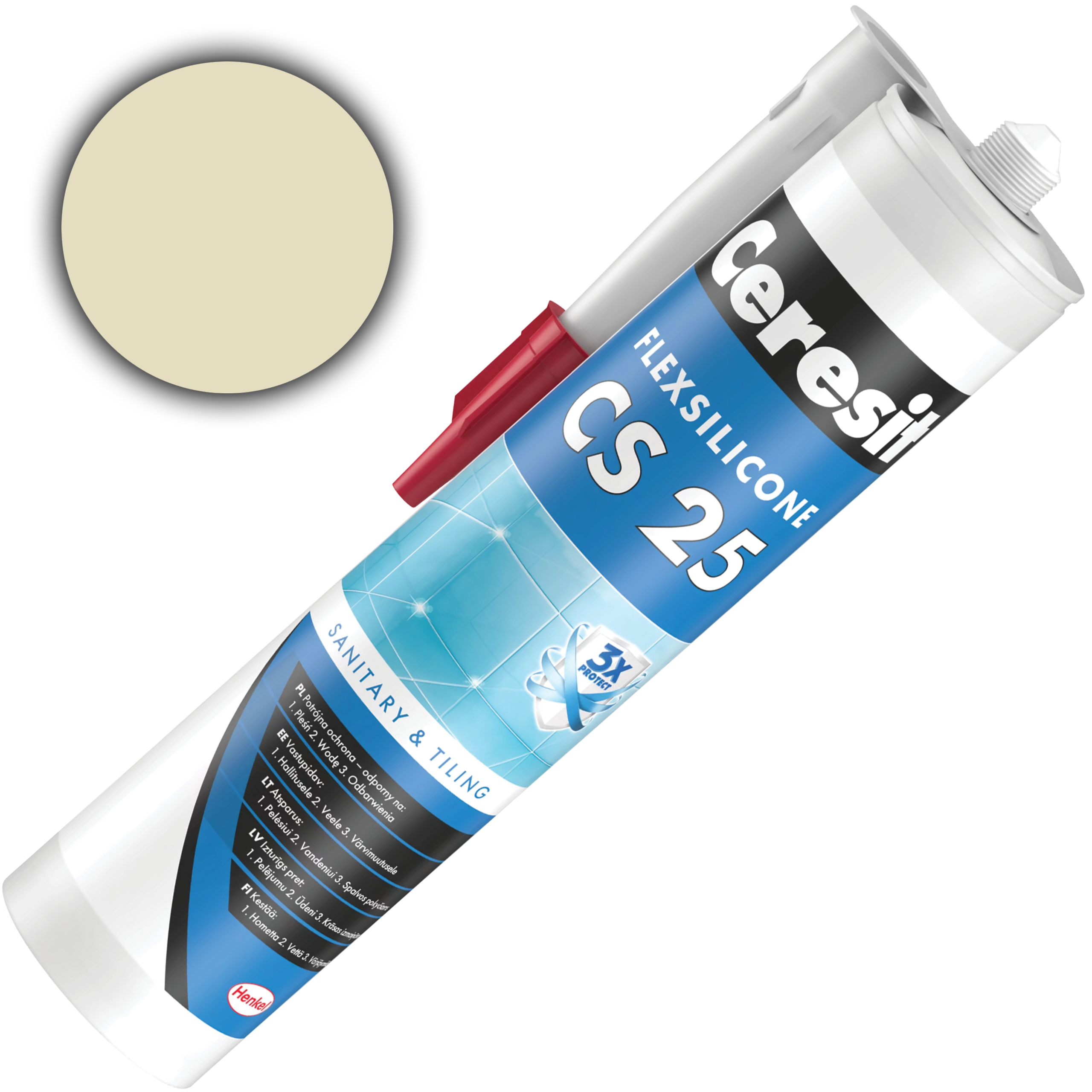 Silikon Sanitarny Ceresit CS25 Uniwersalny Uszczelniacz Bezbarwny 280 ml