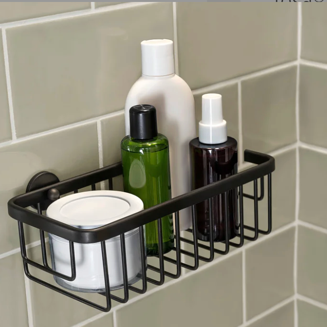 Półka Łazienkowa Samoprzylepna Wisząca Tesa MOON BLACK Koszyk Pod Prysznic