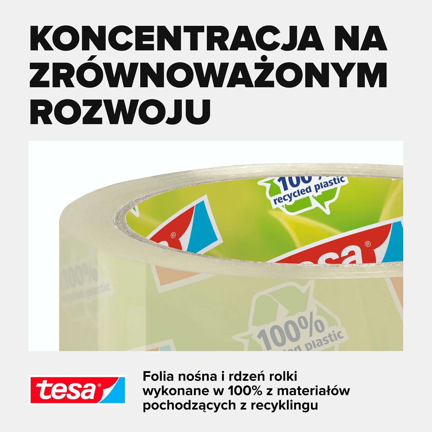Taśma Klejąca Pakowa Mocna Tesa 66 m x 50mm Bezbarwna Akrylowa Do Pakowania
