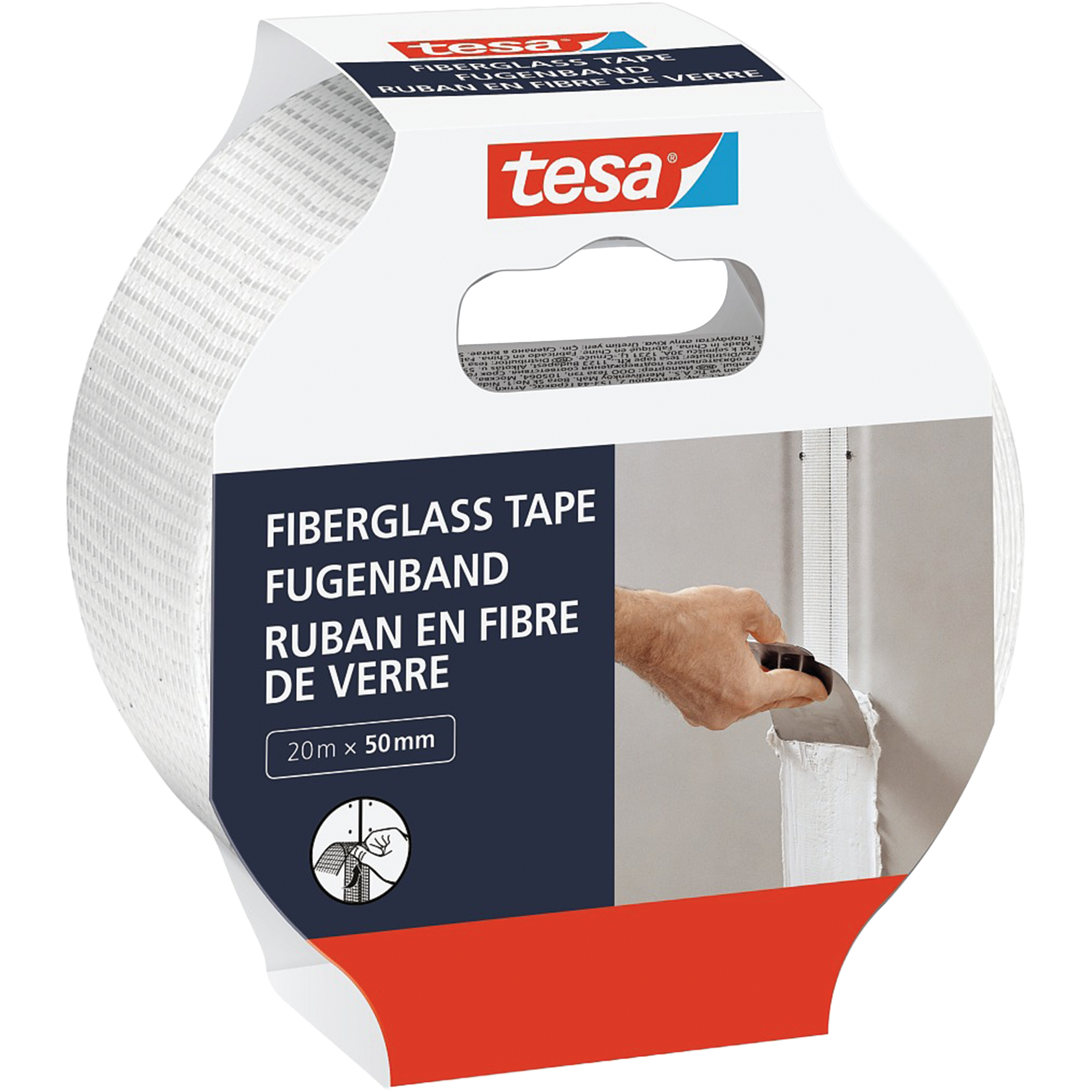 Taśma Łączeniowa do Karton Gipsu Tesa Siatka do Płyt GK 20 m x 50 mm