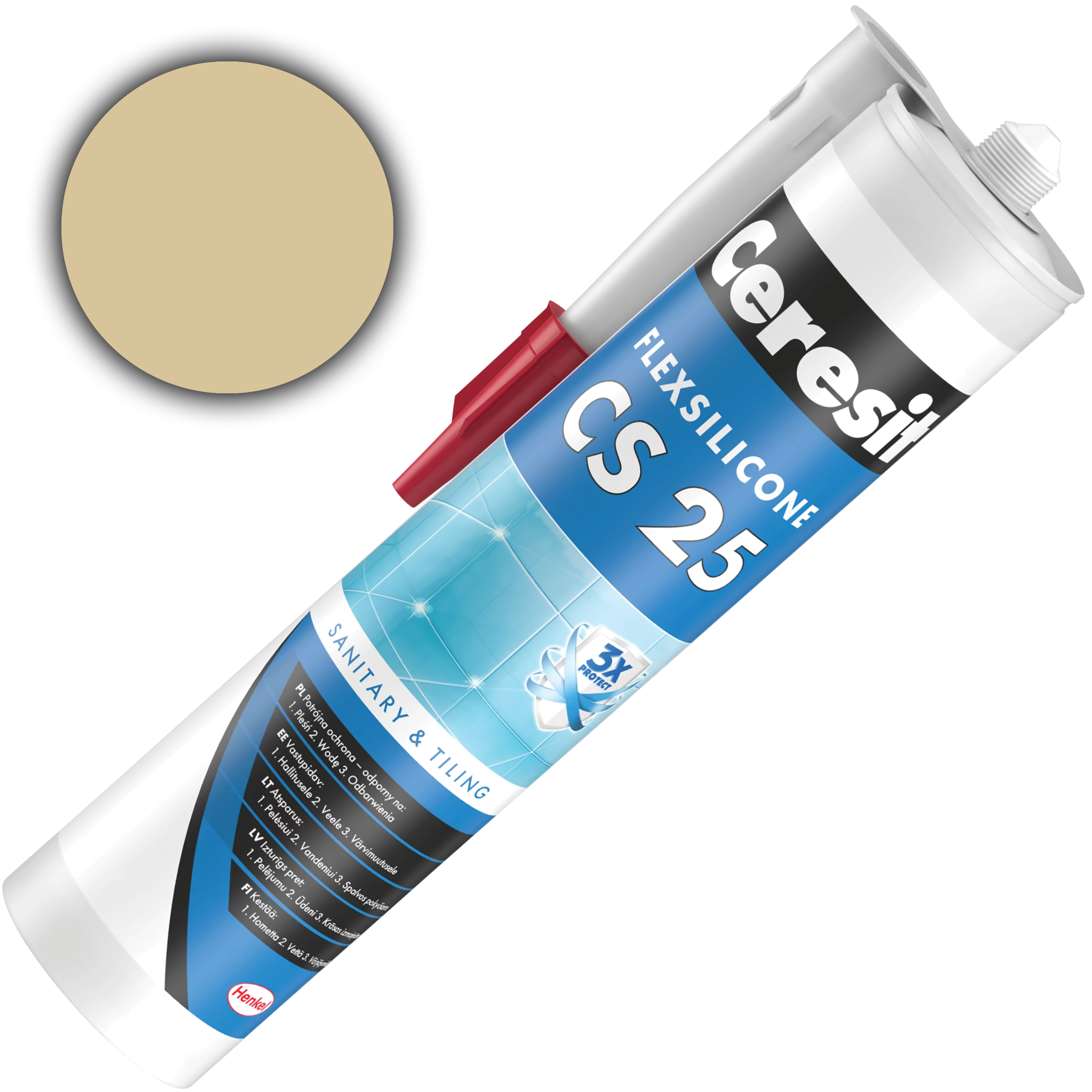 Silikon Sanitarny Ceresit CS25 Uniwersalny Uszczelniacz Melba 280 ml