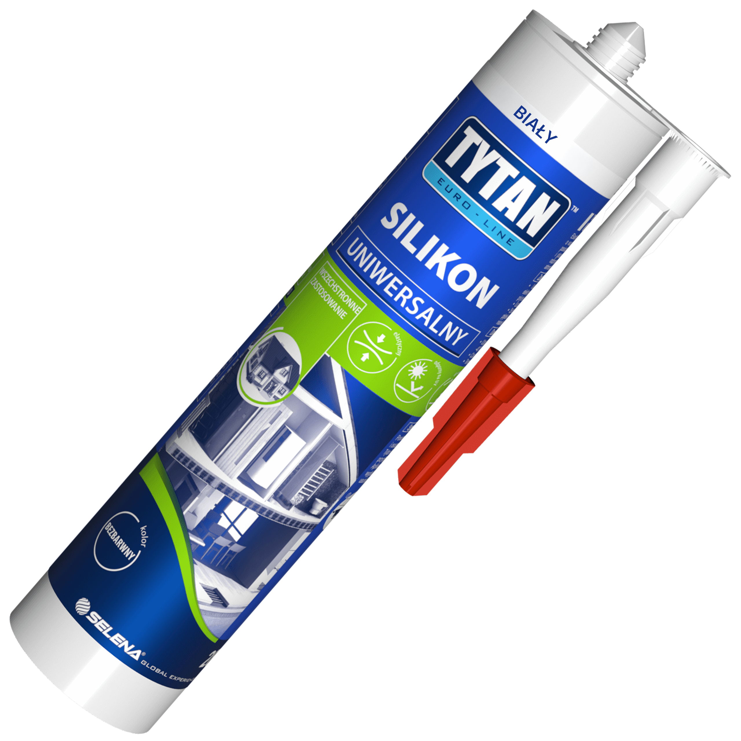 Silikon Uniwersalny Tytan Euro-line Budowlany Uszczelniacz Biały 280ml