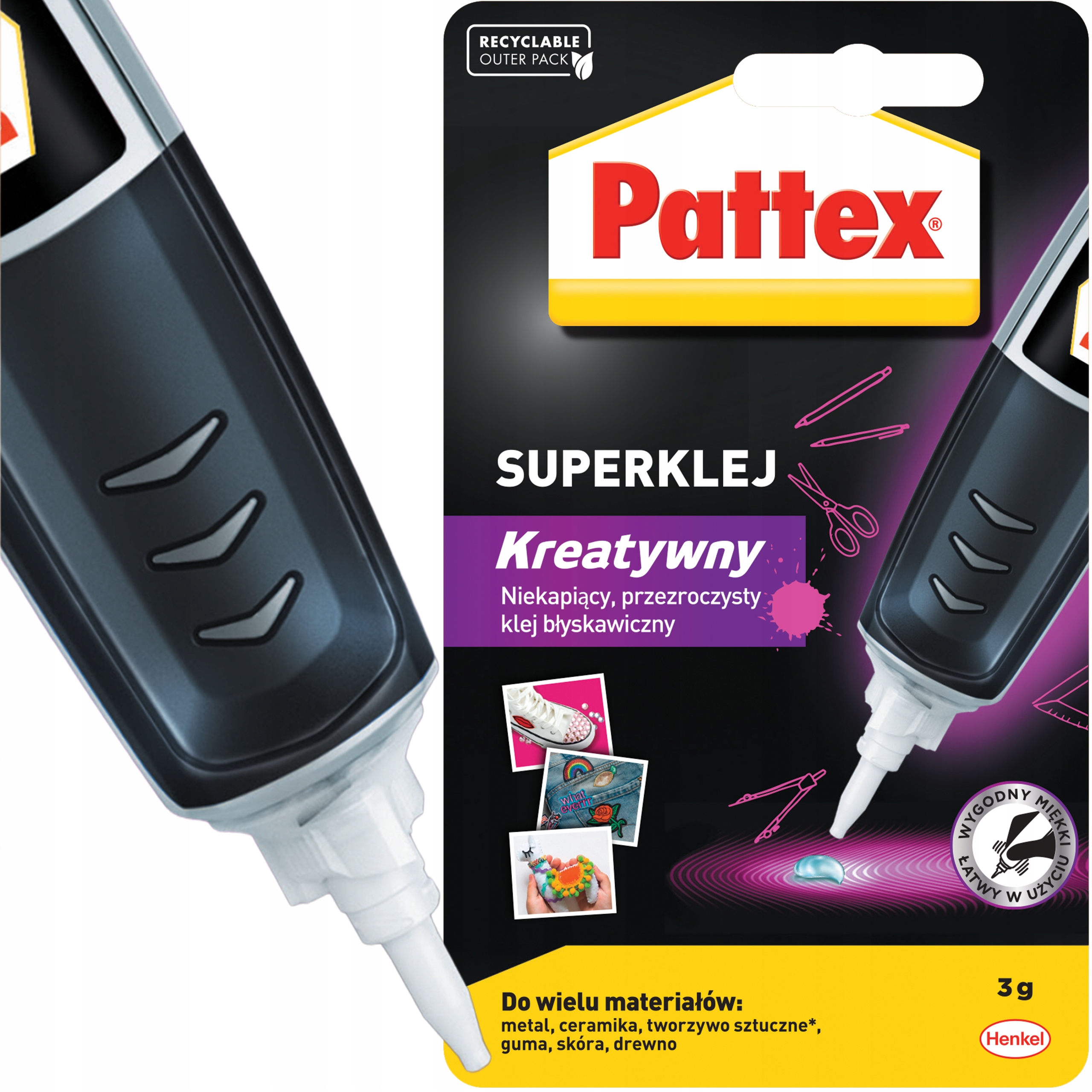 Klej Błyskawiczny Uniwersalny Pattex Perfect Pen Super Glue Precyzyjny 3 g