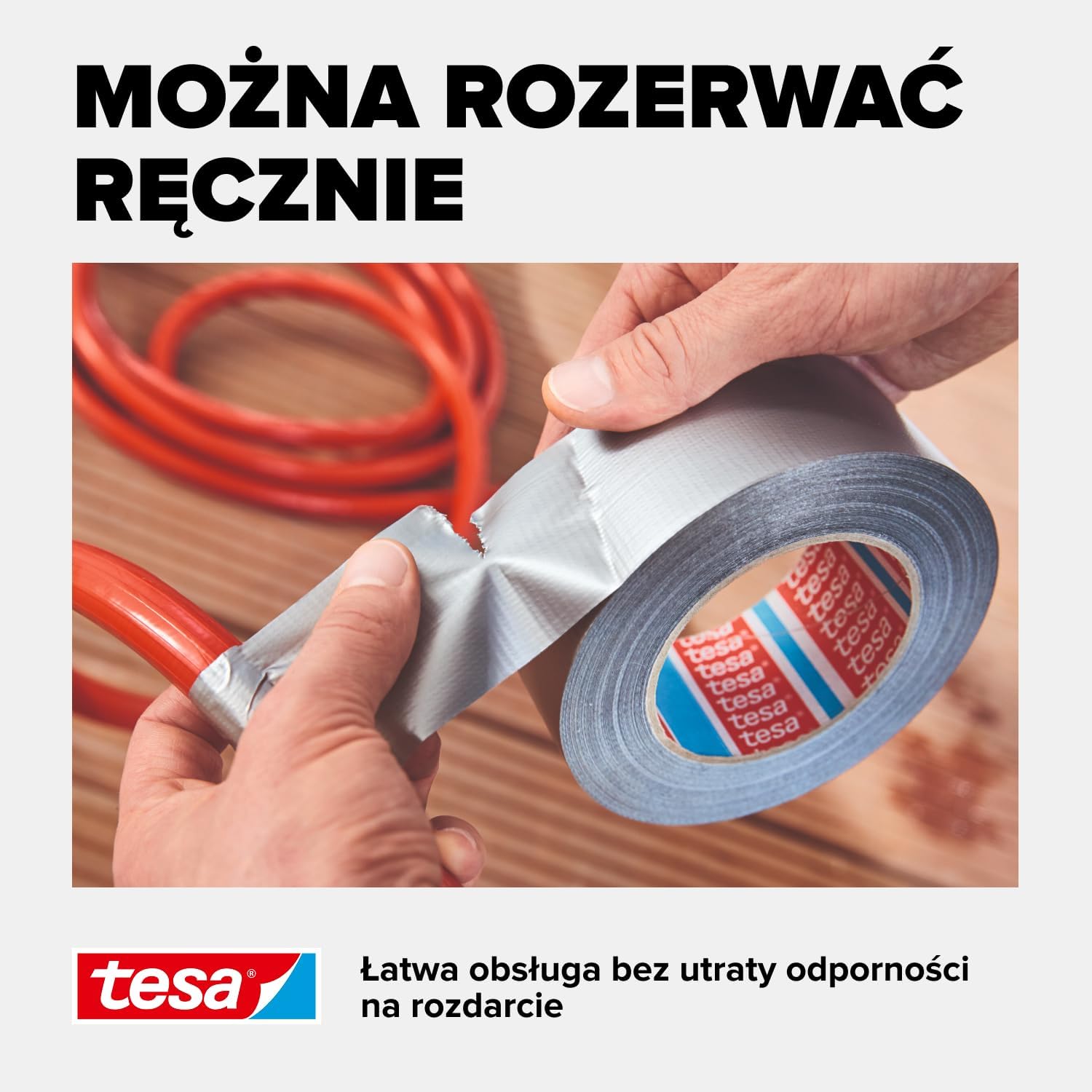 Taśma Naprawcza Duct Tape Tesa Mocna Wodoodporna 50 mm x 25 m Srebrna