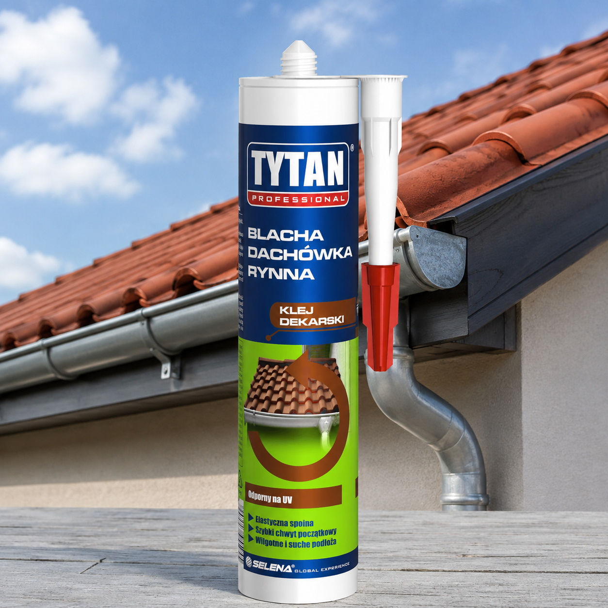 Klej Montażowy Dekarski Tytan Professional Uniwersalny Mocny Szary 290 ml