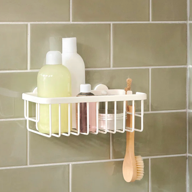 Półka Łazienkowa Samoprzylepna Wisząca Tesa MOON WHITE Koszyk Pod Prysznic