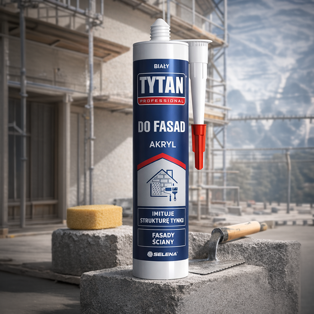 Akryl Do Fasad Tytan Uniwersalny Uszczelniacz Akrylowy Biały 280ml