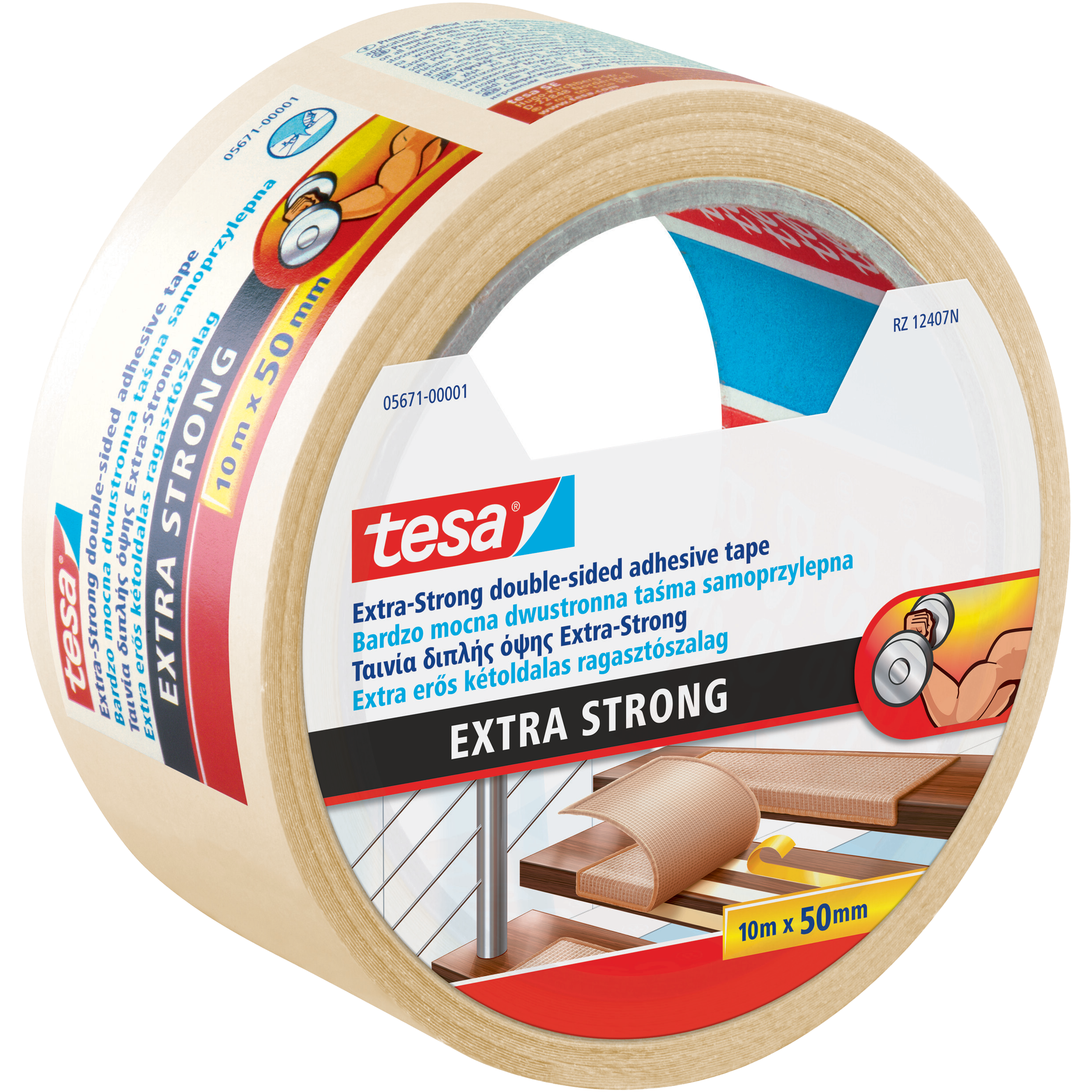 Dwustronna Taśma Montażowa Tesa Do Wykładzin Dywanów 50mm x 10m Mocna