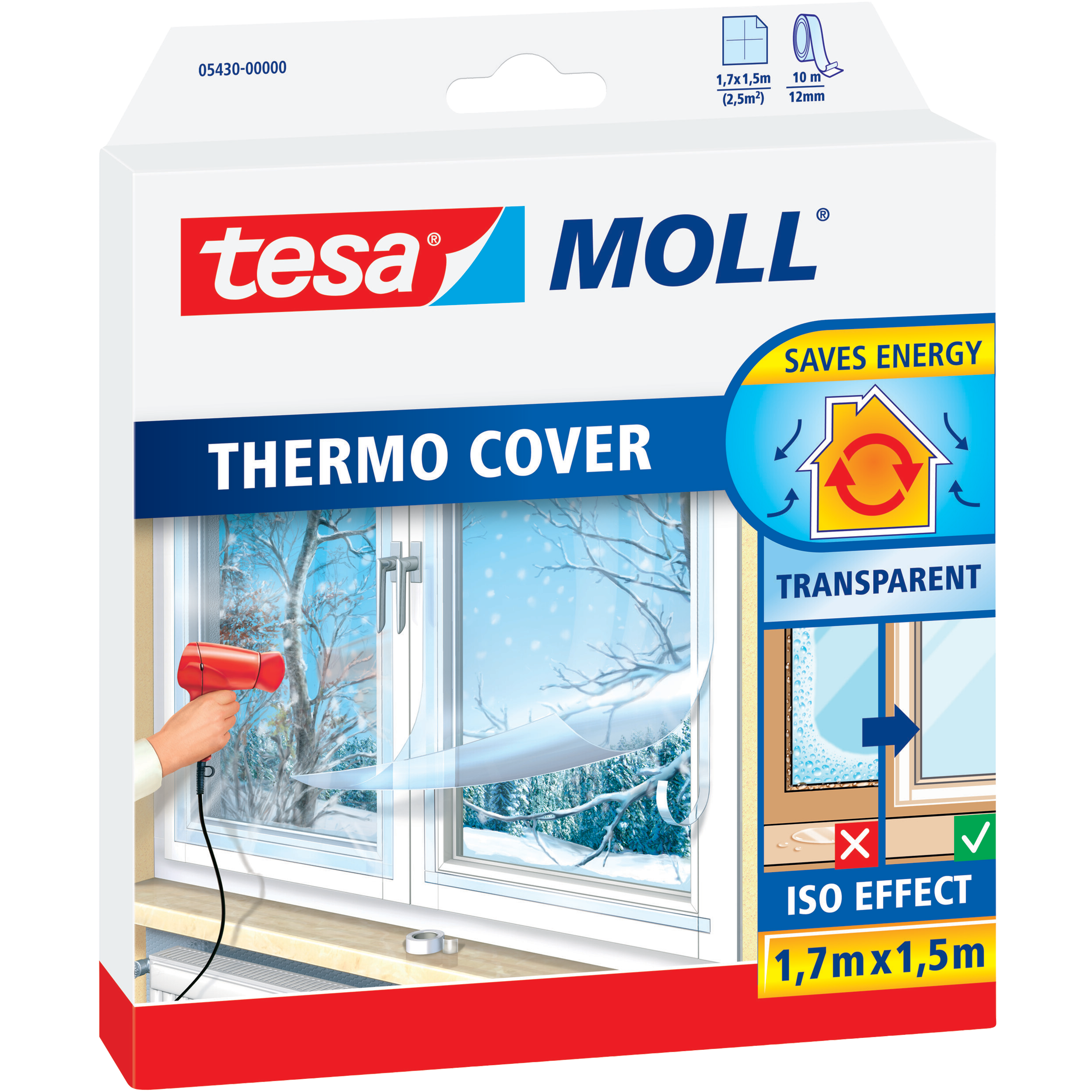 Folia Termoizolacyjna Na Okno Tesa Izolacja Okienna 1,7m 1,5m Przezroczysta