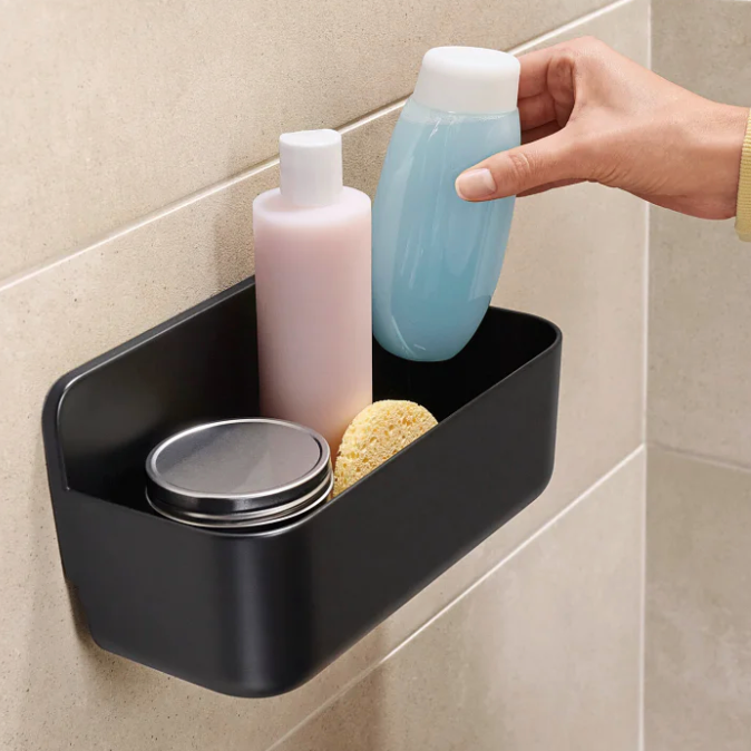 Półka Łazienkowa Samoprzylepna TESA LAVAA Koszyk Pod Prysznic Czarny